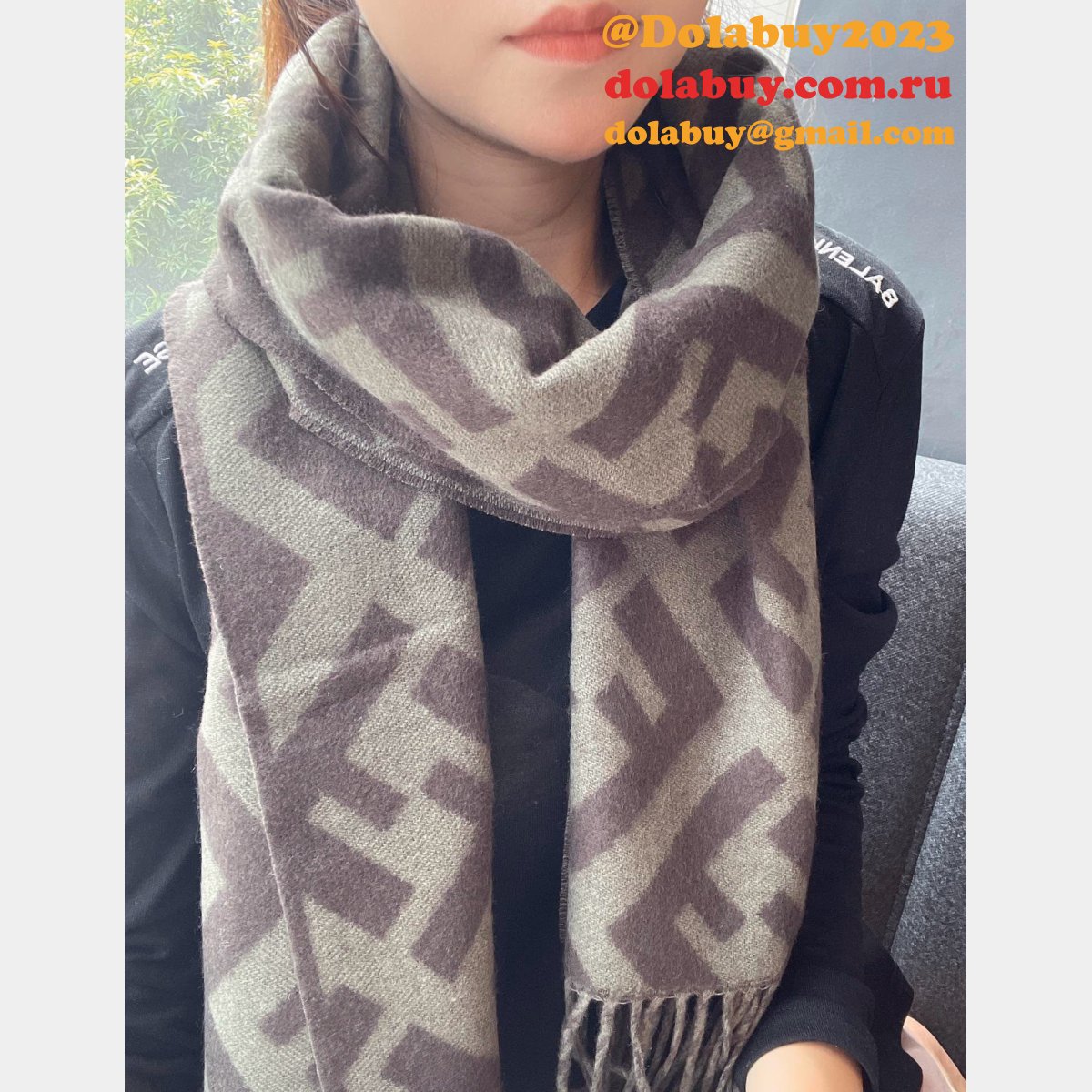 Designer Knockoff Fendi Cashmere Scarf