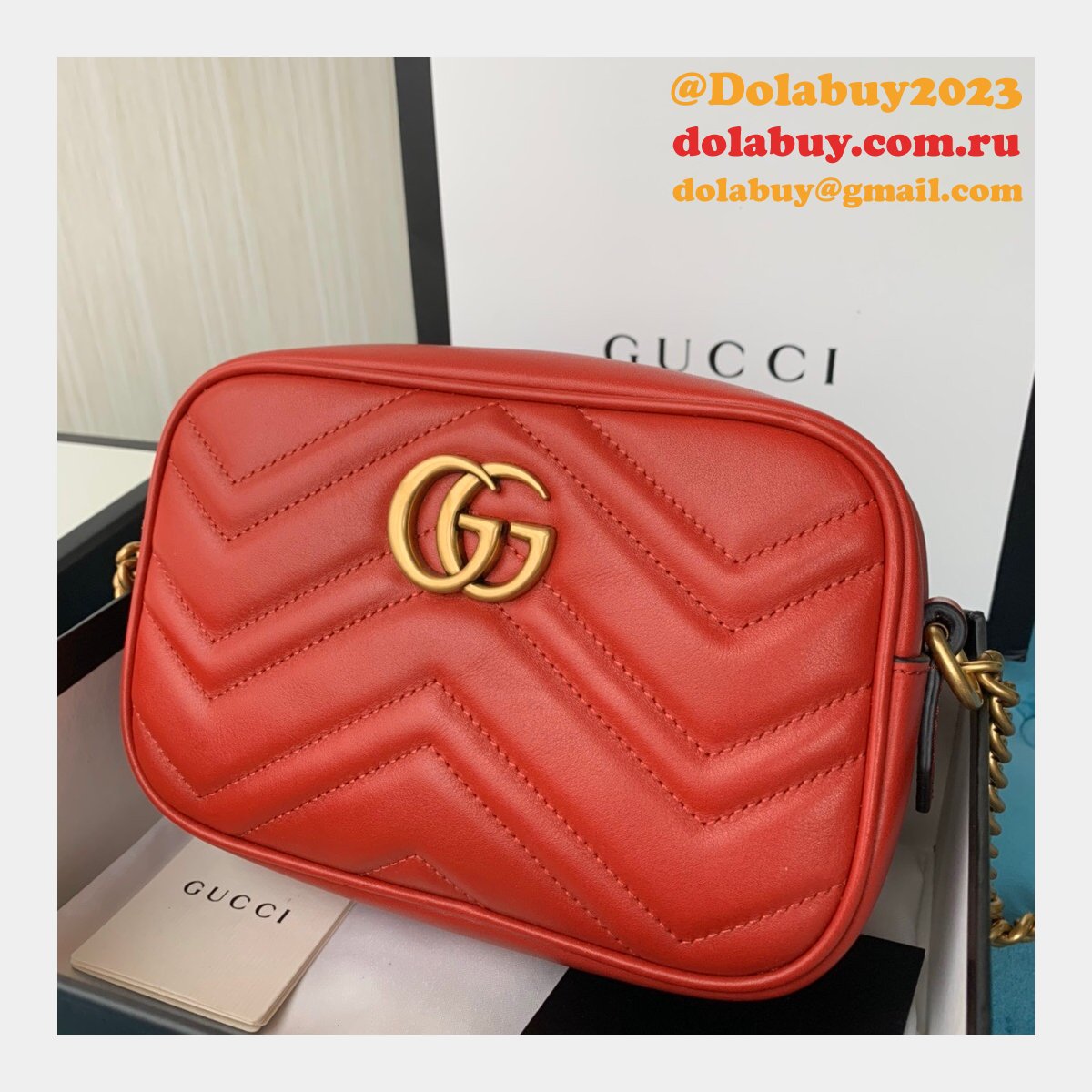 Gucci Replica GG Marmont matelassé mini 448065 bag