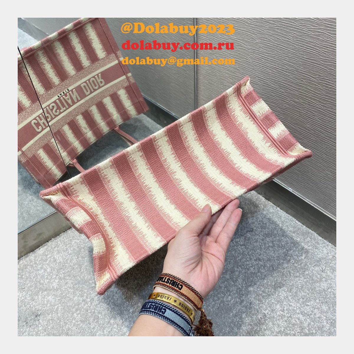 Wholesale Dior Book Tote Red High Quality 36CM Bag