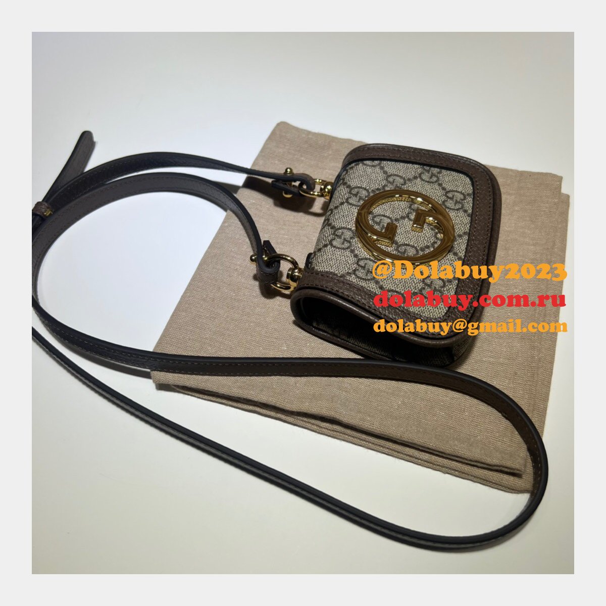 uk G*u*i knockoff 698635 blondie card case wallet