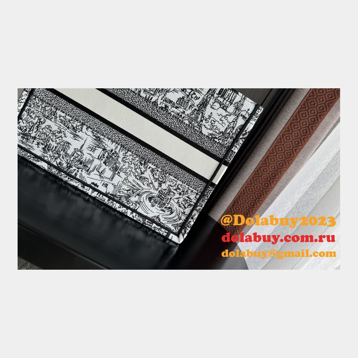 Top Quality CD Book Tote Fake 36CM Christian Dior Bags