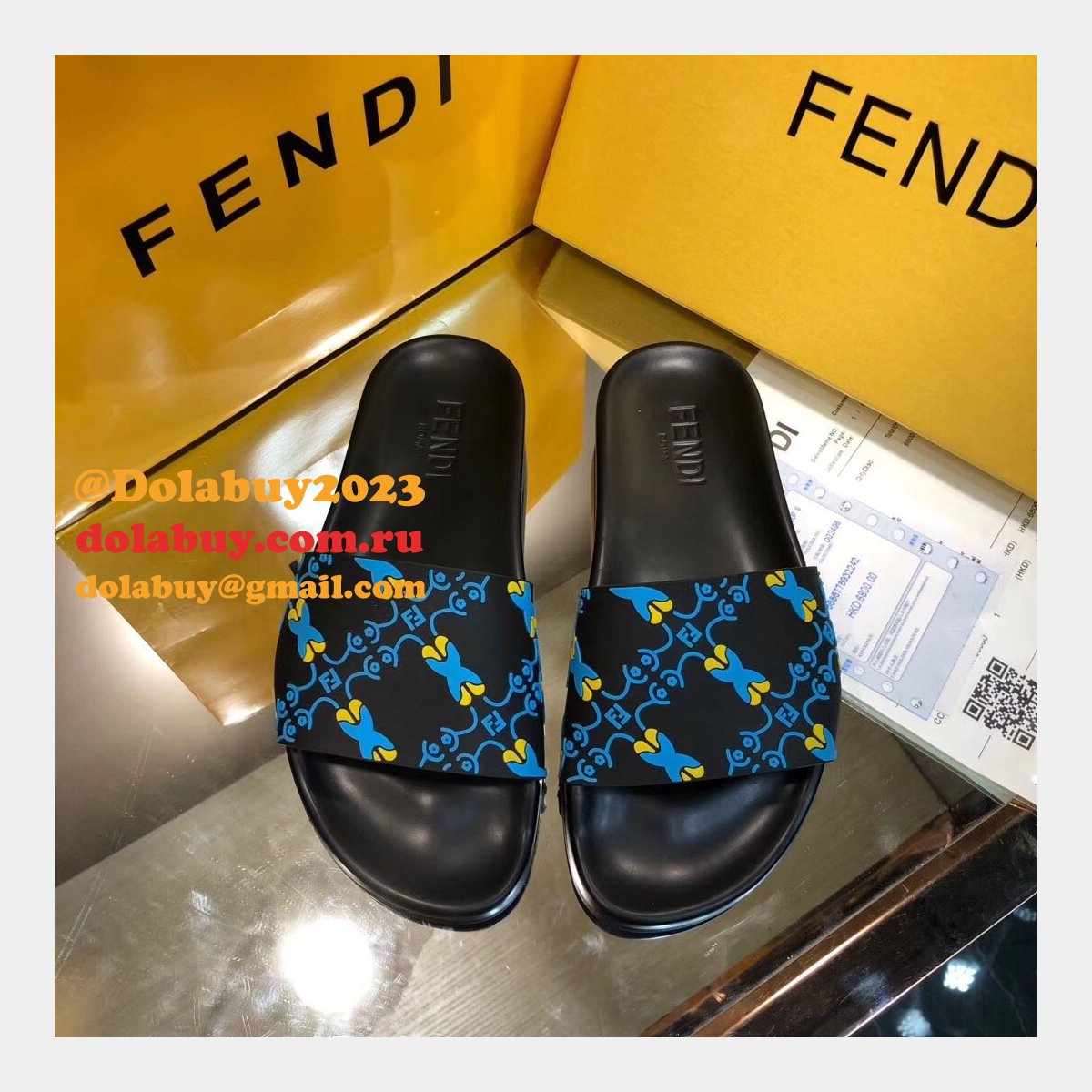 Fashion Fendi casual Slippers