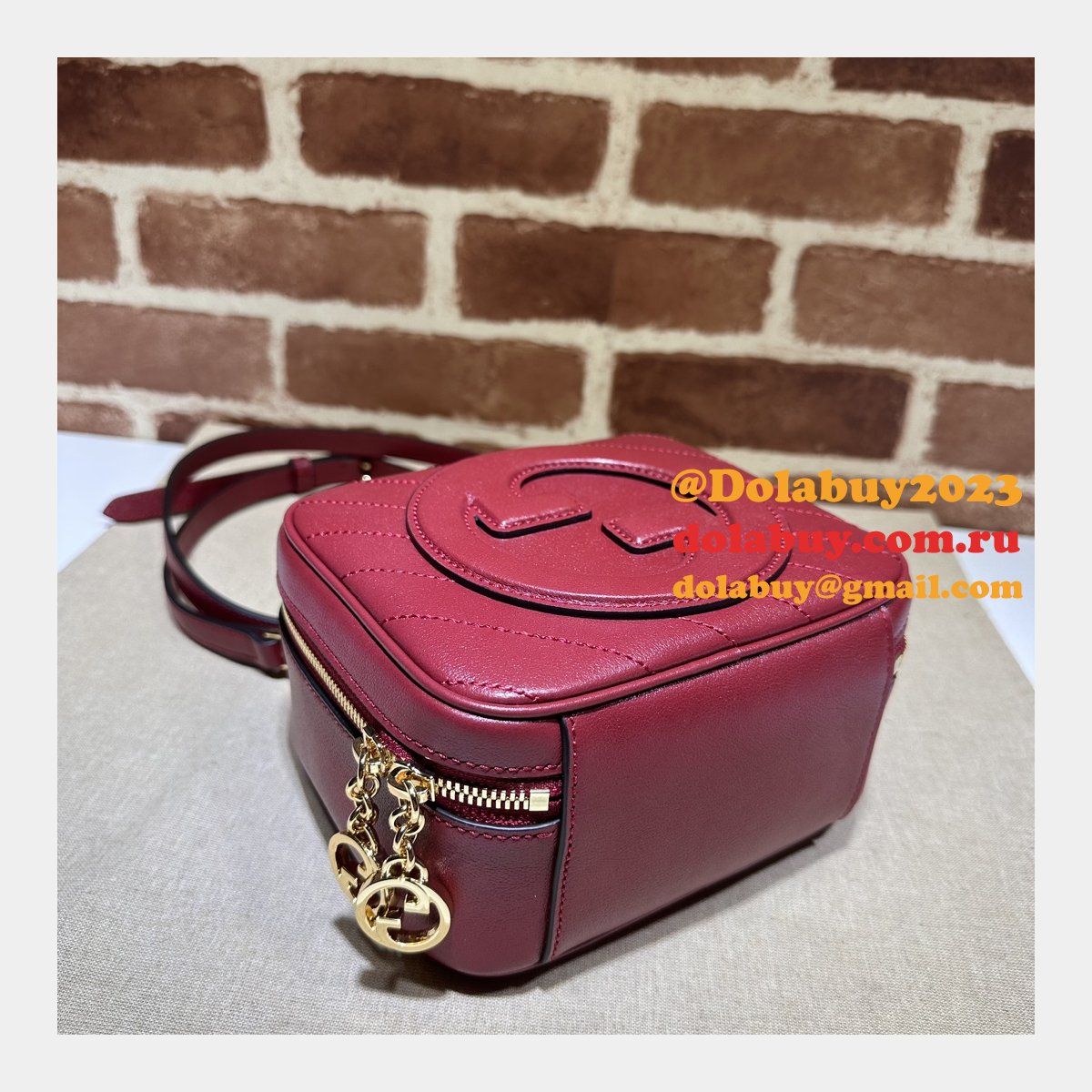 designer G*u*i replica crossbody 744434 blondie top bag
