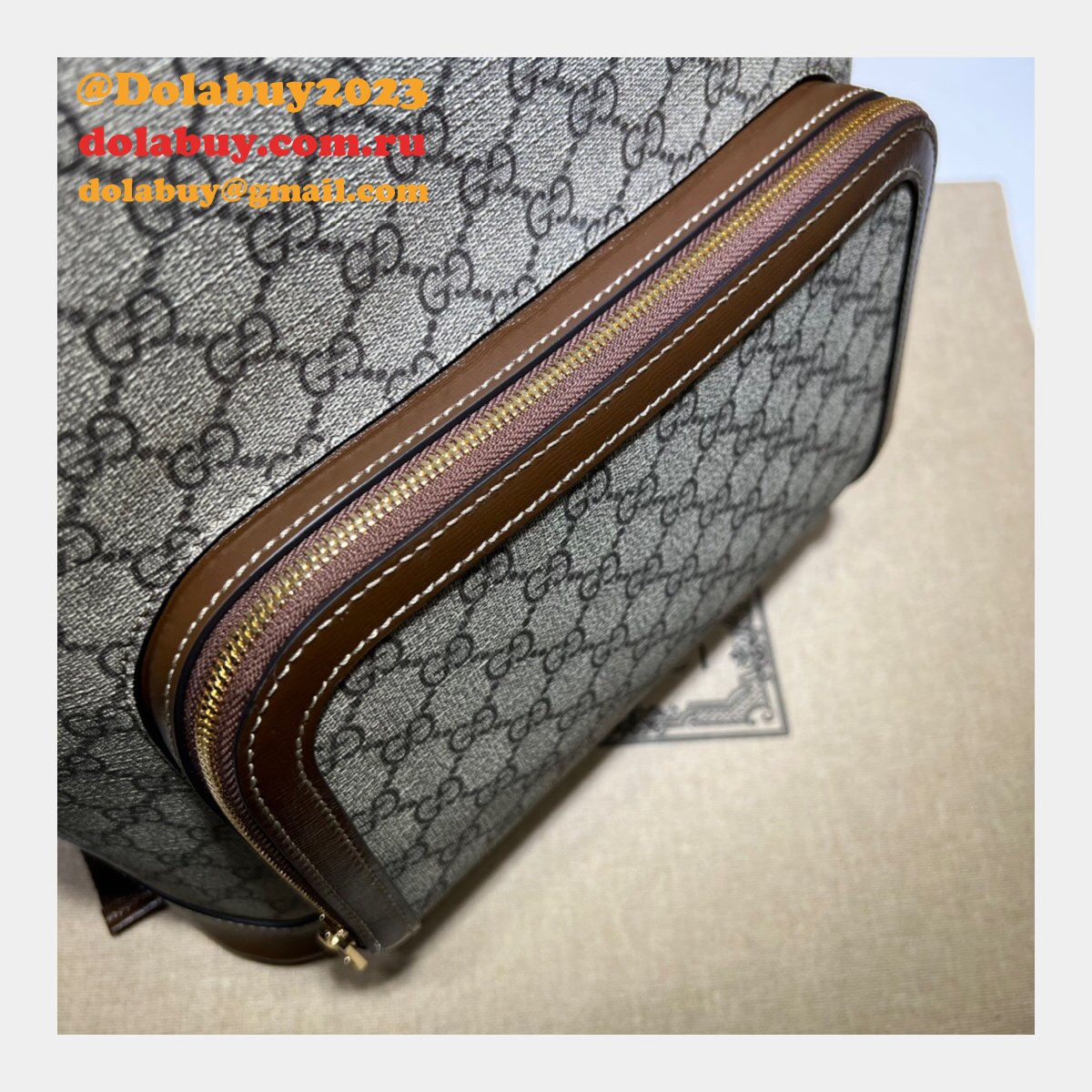 Seller Gucci Dolabuy Fake Backpack 704017 Interlocking G Ebony Supreme