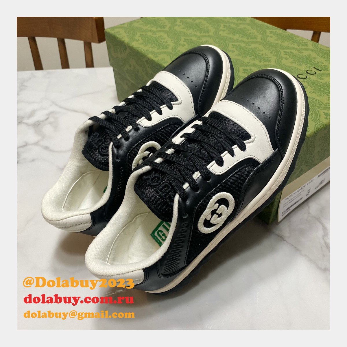 G*u*i replica inspired mac80 leather low-top sneakers 1:1 mirror shoes