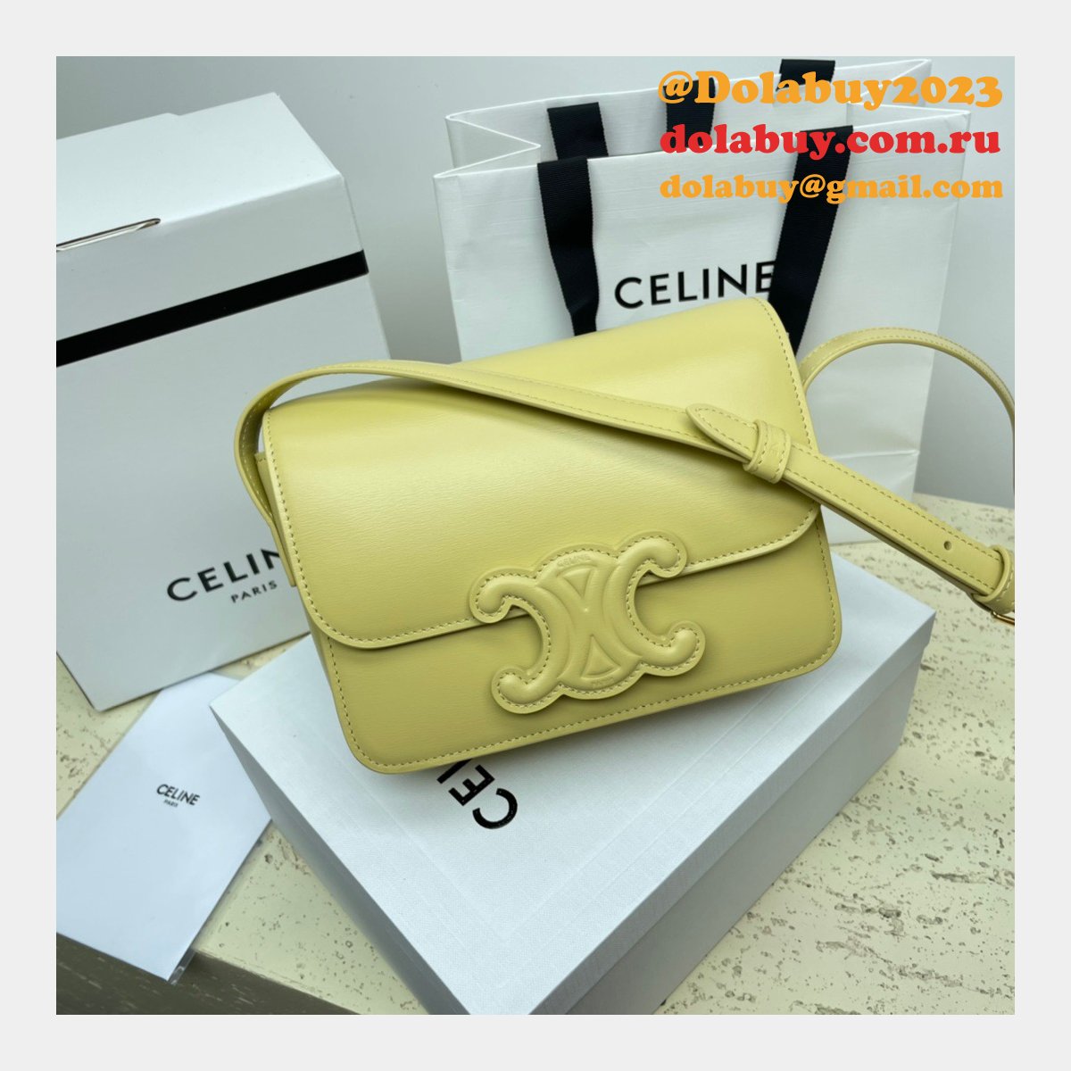 1:1 Replica Celine Triomphe Teen Luxury Handbag