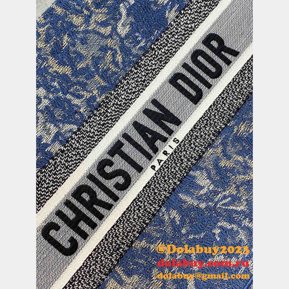 Christian Dior 36/41.5CM AAA+ Replica Canvas Book Tote Bag