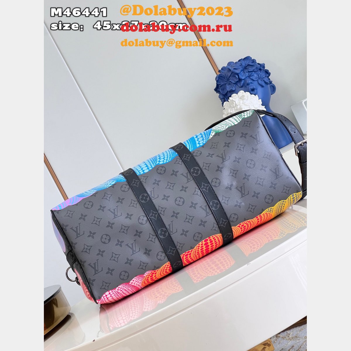 LV x YK Louis Vuitton Replica Keepall 45 Monogram M46441 Travel