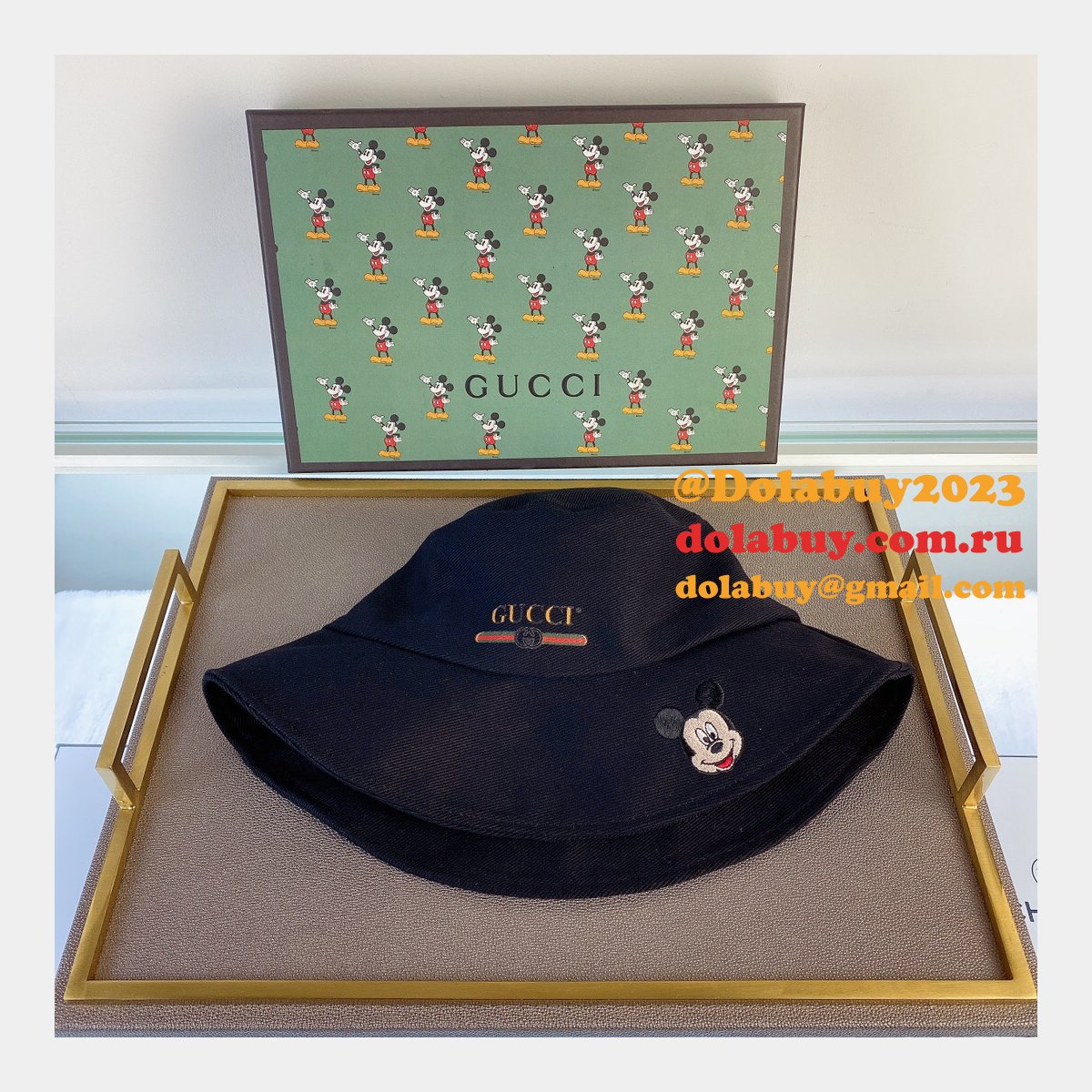 Cheap Gucci Mickey fisherman hat