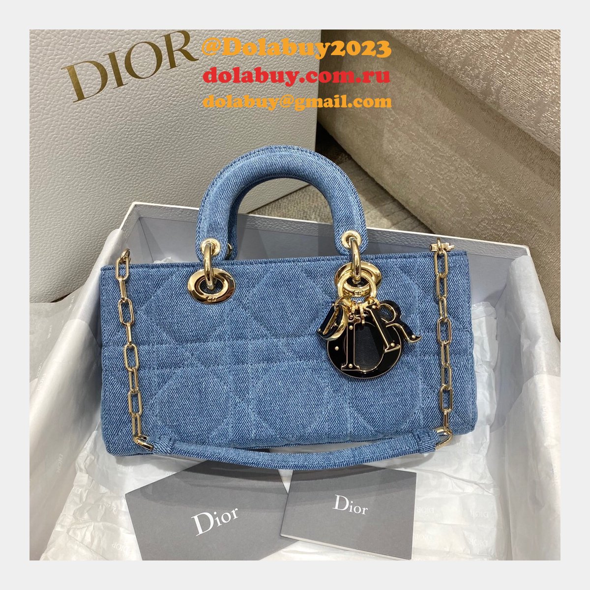 Wholesale High Quality Dior Fake 26cm Lady Designer Bag Online