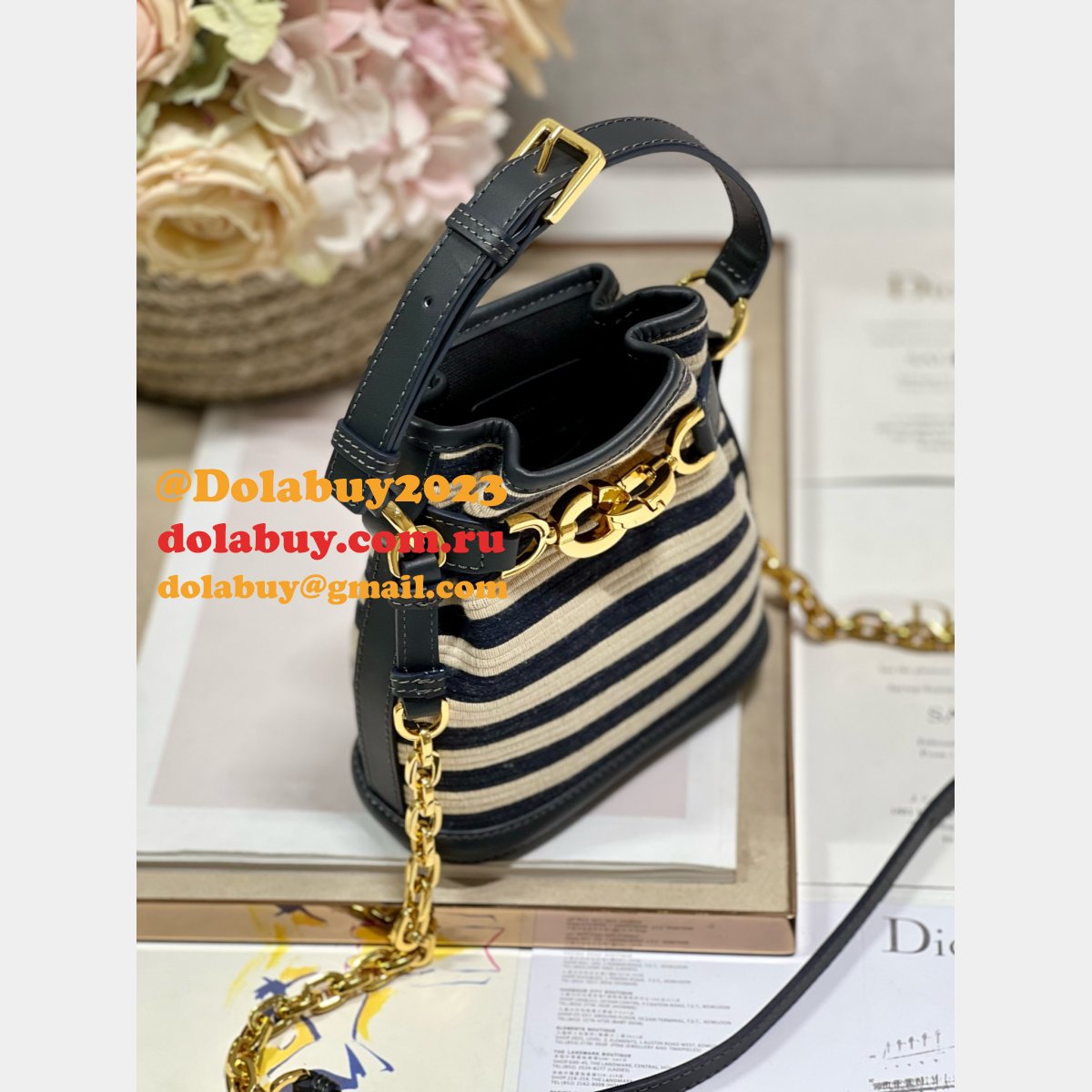 Oblique Cest CD Lock Marinière Dior 1:1 Mirror 17/24CM Designer Bag