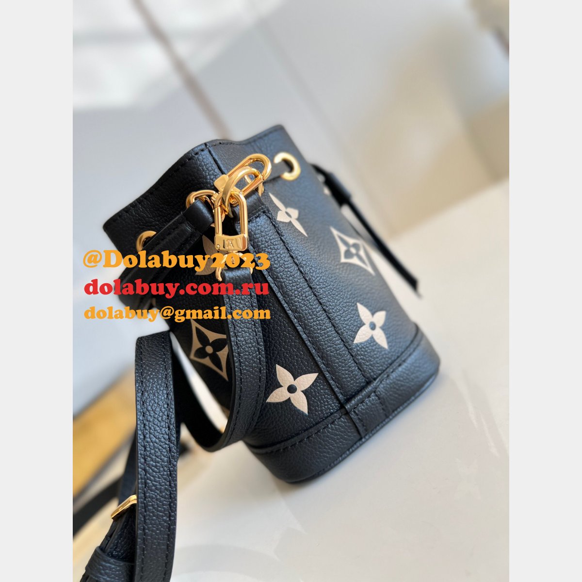 Louis Vuitton M46291 Top Nano Noé Bicolor Monogram Empreinte Replica Bag