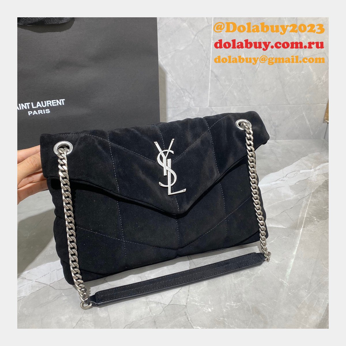 YSL Cheap Loulou Puffer Shoulder Bag 29CM