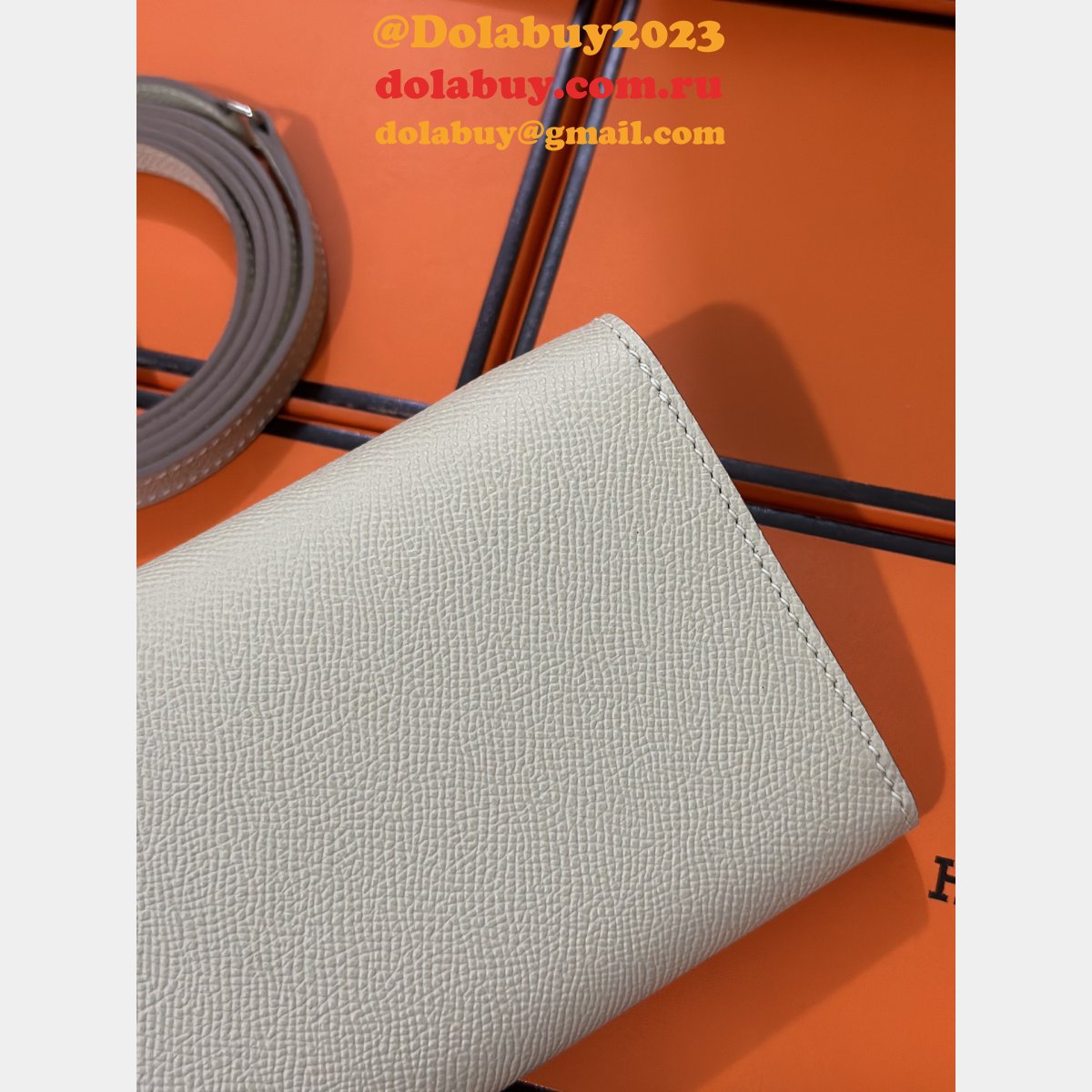 Luxury Hermes D Ancre to go clutch Epsom bag