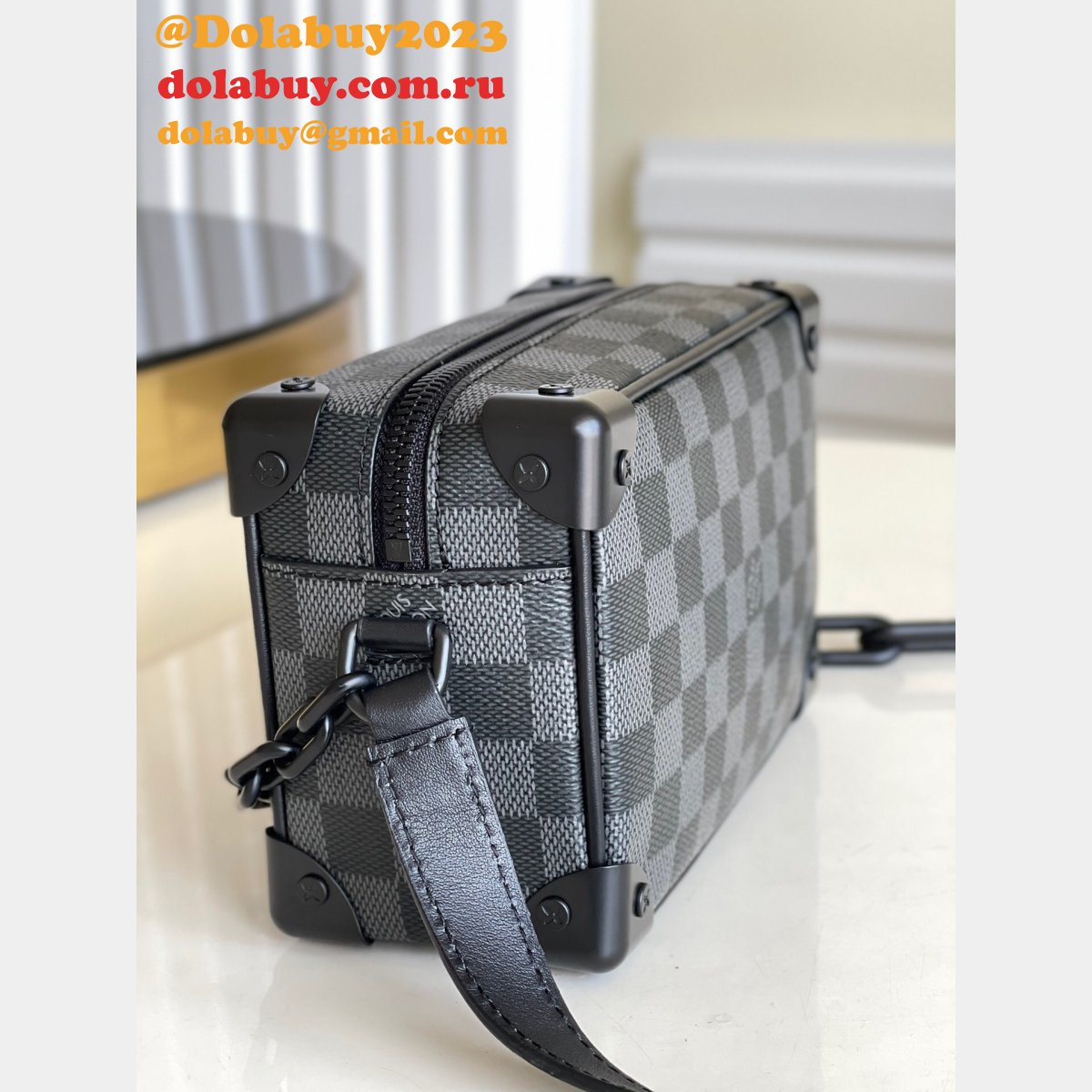 AAA Replica Louis Vuitton M44480 Bags Soft Trunk Monogram Eclipse Canvas