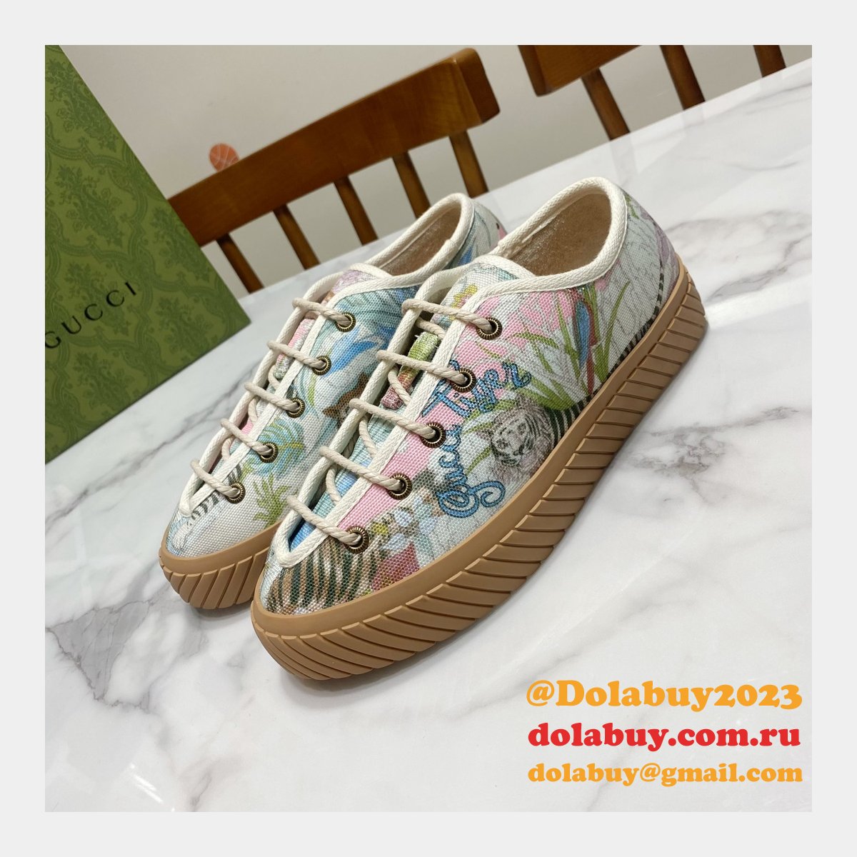 G*u*i shoes replica double g canvas 1:1 mirror high-quality