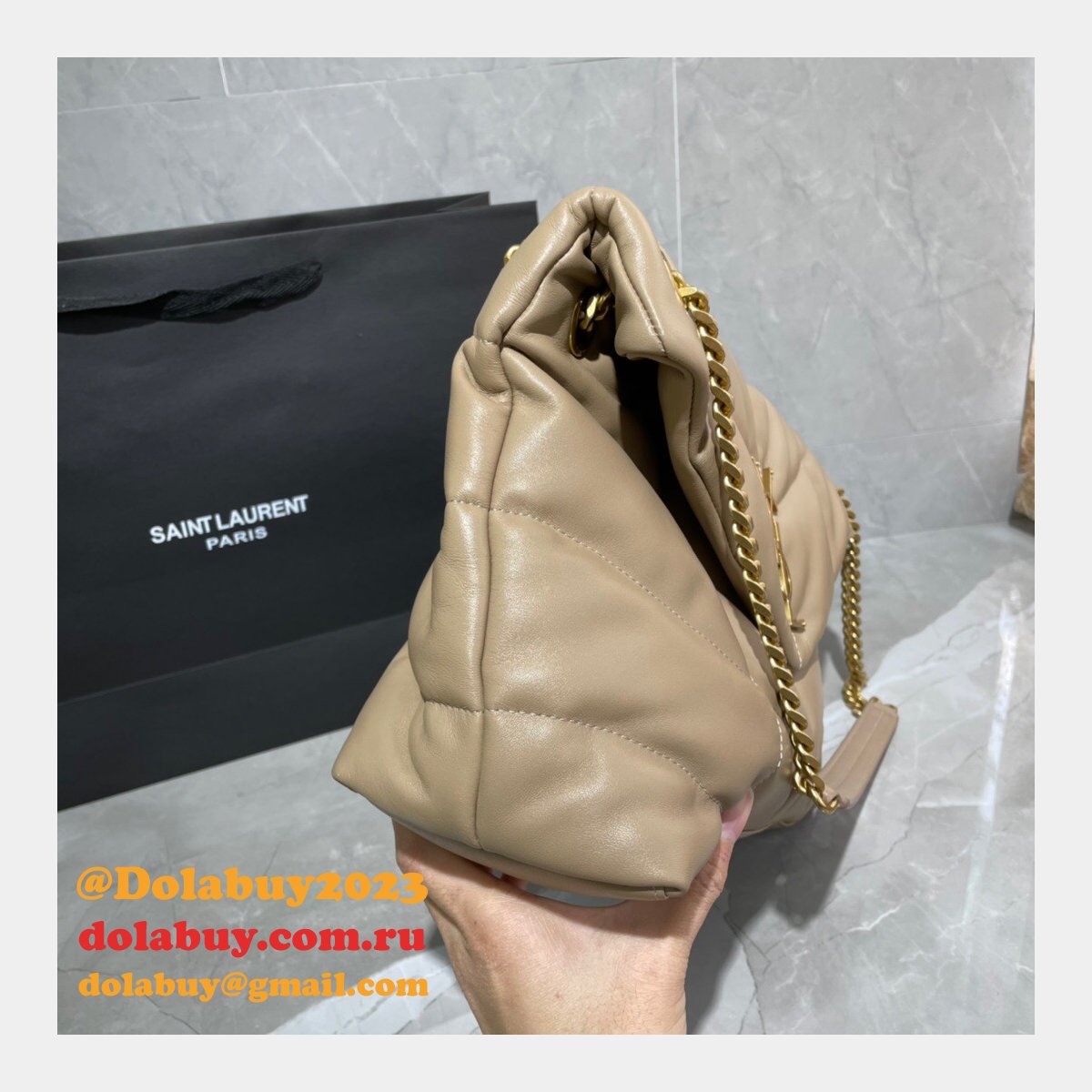 Designer Wholesale LOULOU PUFFER HANDBAG 35cm