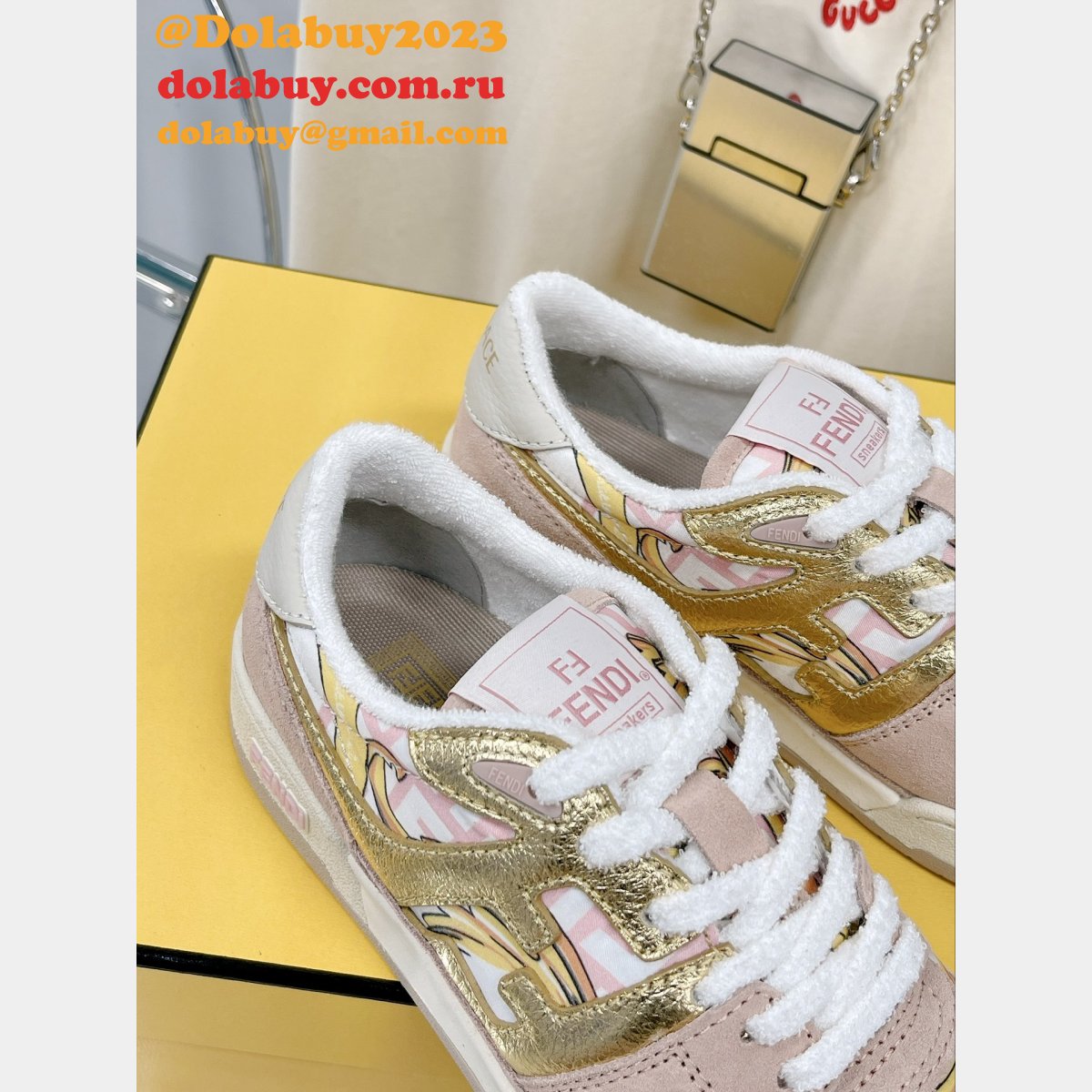 Hottest Replica Fendi X Versace match TUP F Logo Shoes