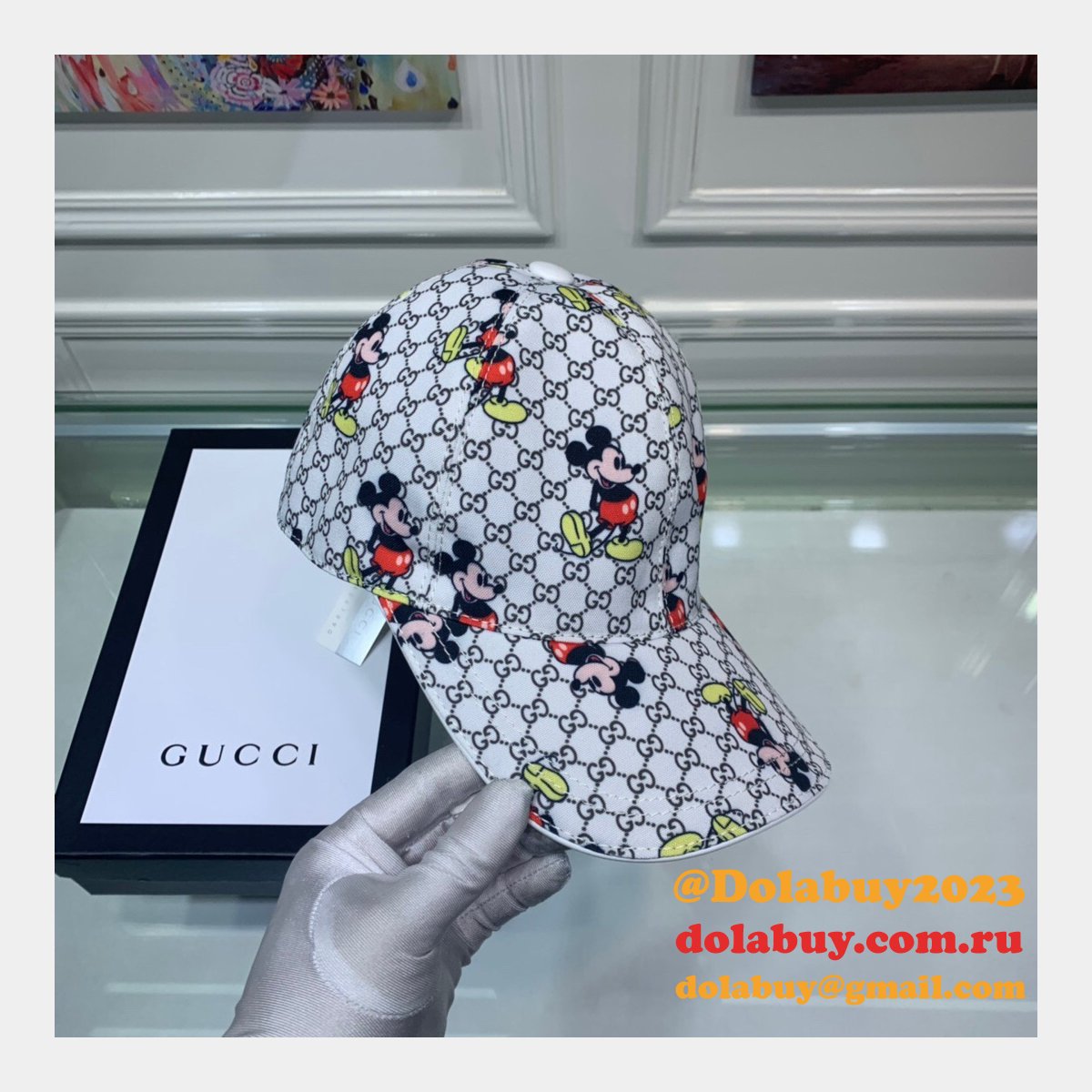 Top Quality Gucci Mickey mouse Hats