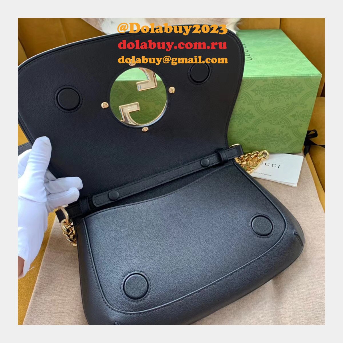 leather G*u*i fake high quality blondie shoulder 699268 bag