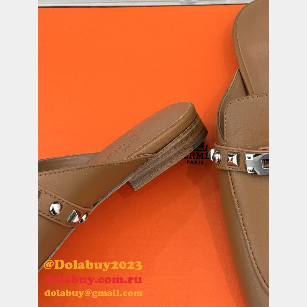 Luxury 7 Star Hermes Kelly Mule Women Shoes