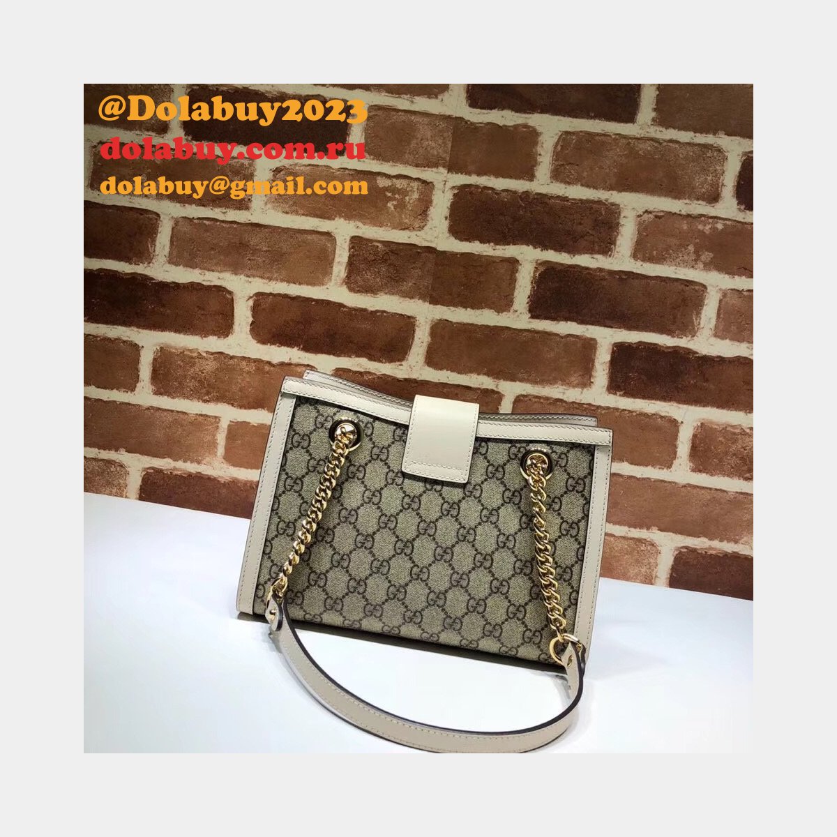 UK Gucci Replica GG Supreme Padlock Small Shoulder 498156 Bag