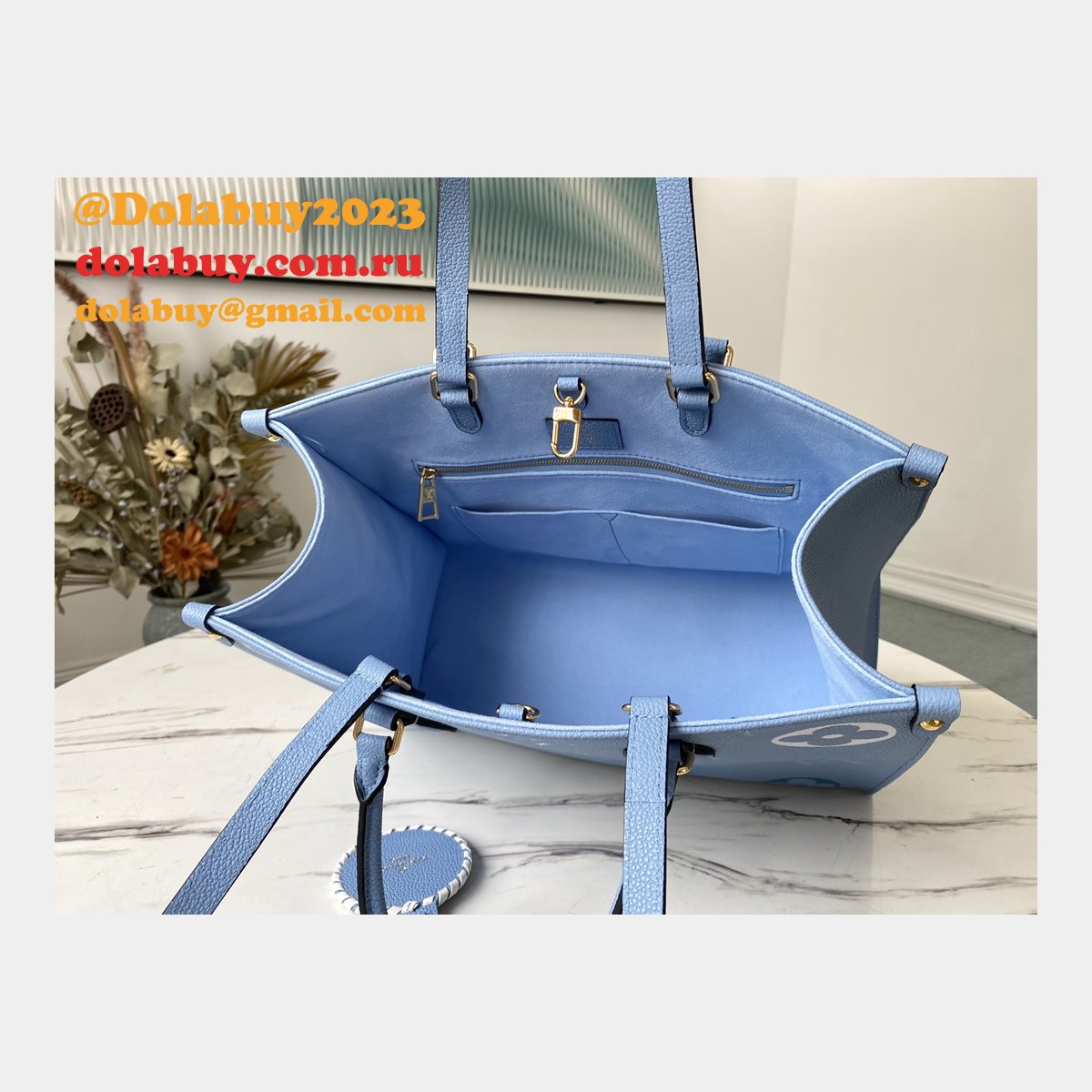 Louis Vuitton Fashion 2021 OnTheGo Monogram Empreinte Blue M45718 Bags