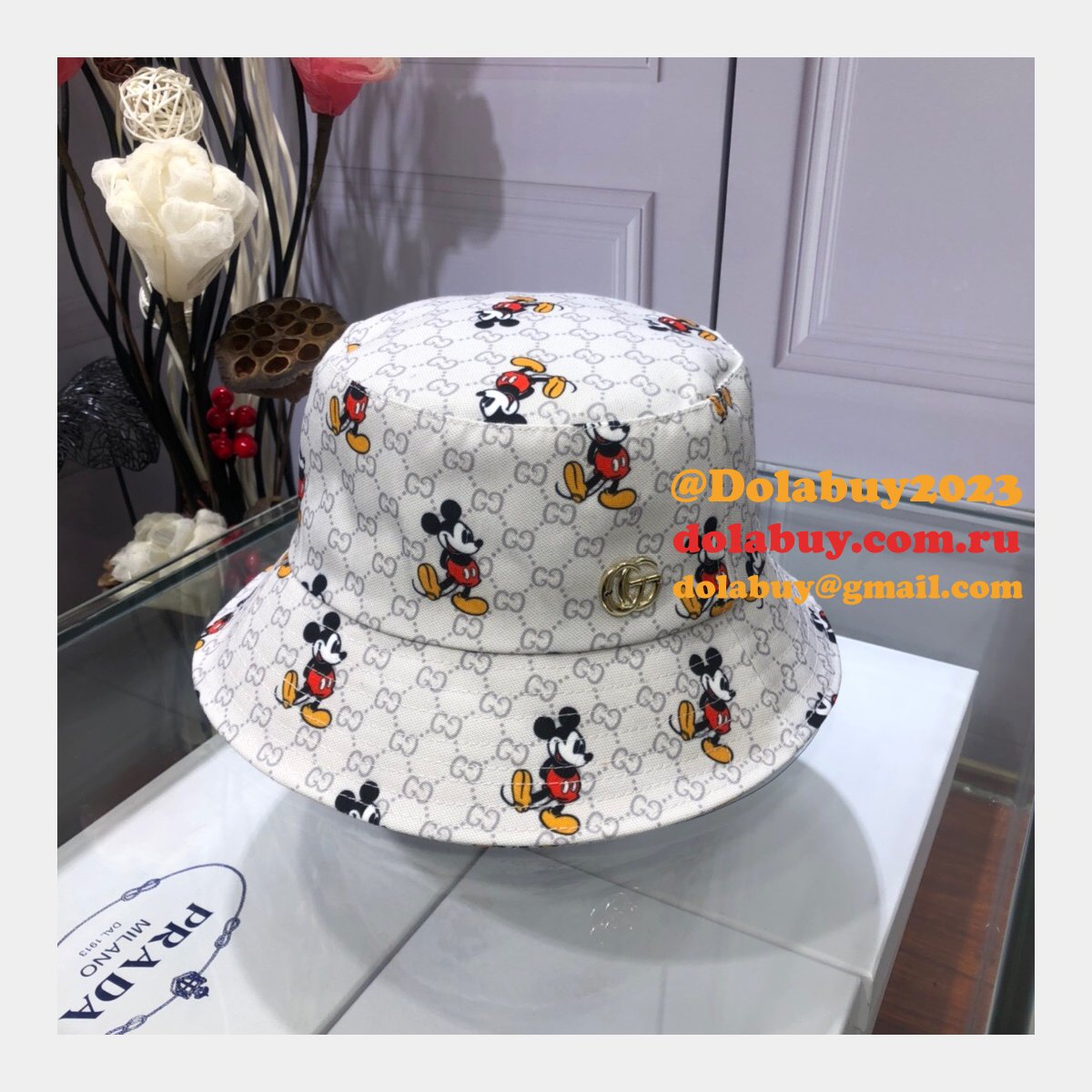7 Star Gucci Mickey fisherman hat