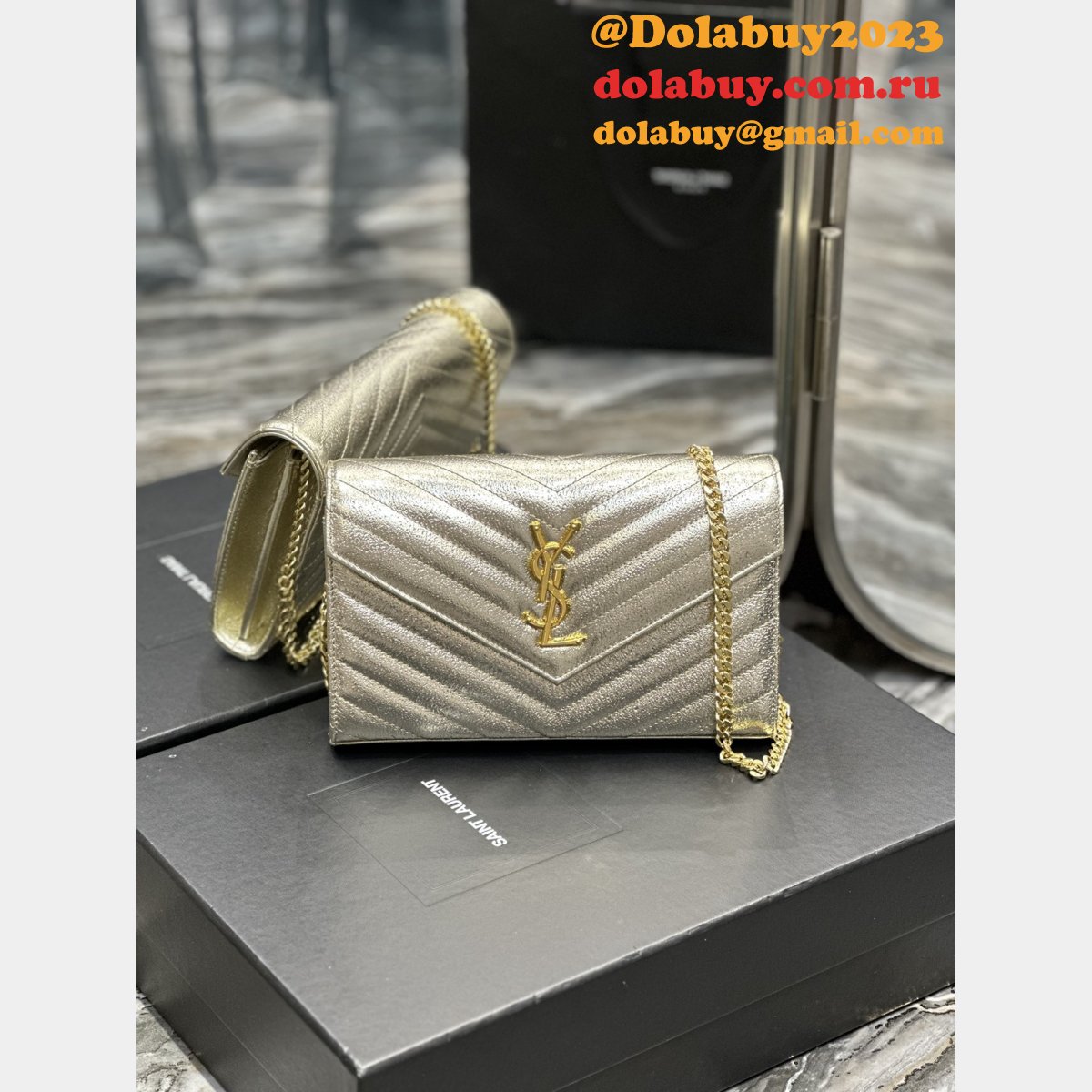 Quality YSL Designer Monogram Woc Cheap 393953/377828 Chain Bag