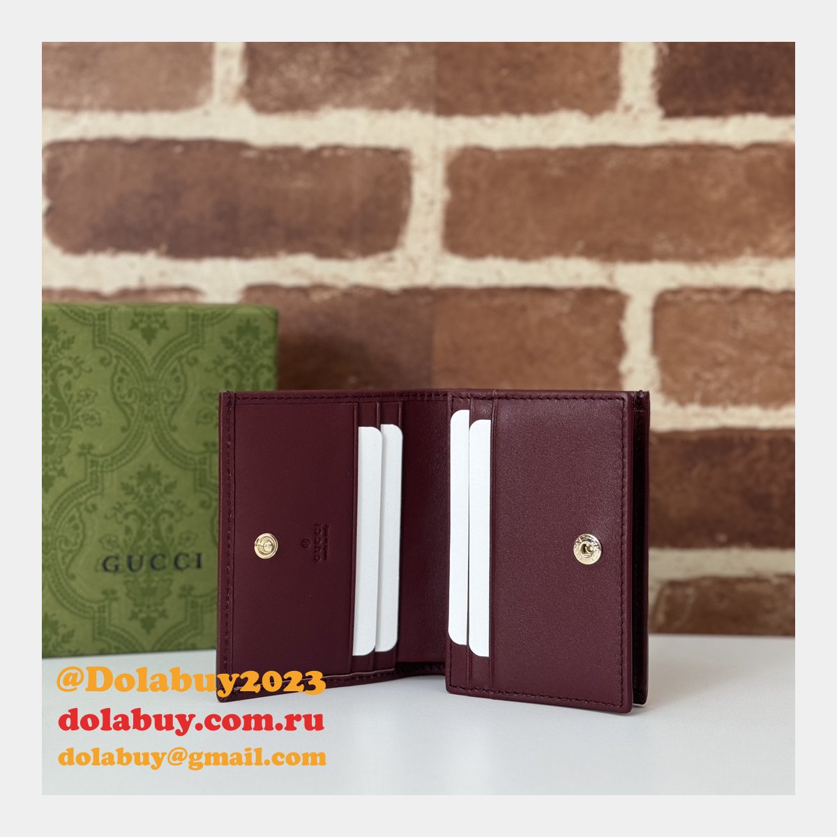 Gucci Inspired 621887 Horsebit 1955 Card Case Wallet