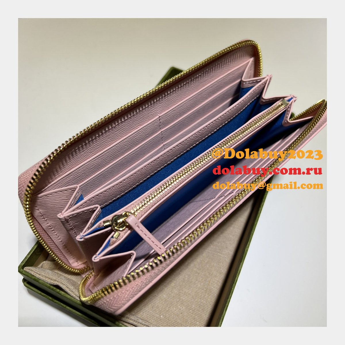 Zip Around Wallet 1:1 Mirror Gucci Script 772642 Perfect Bag
