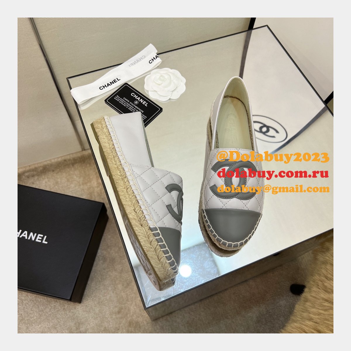 Wholesale 1:1 Mirror CC ESPADRILLES SHOES