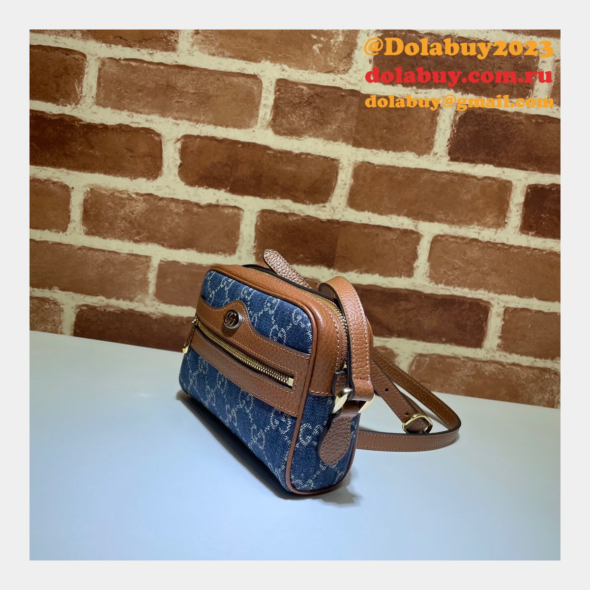 G*u*i replica 517350 ophidia gg mini blue bag