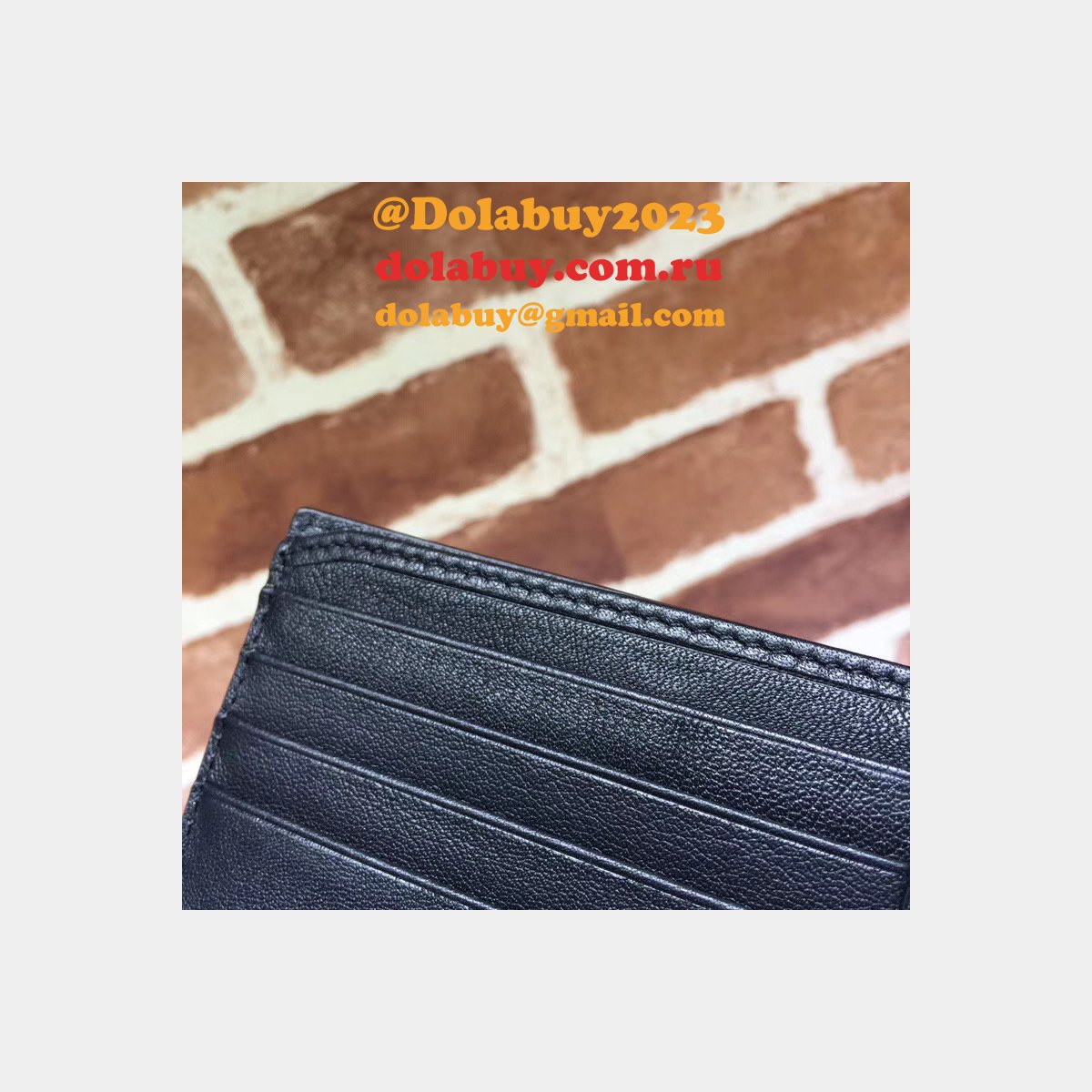 top quality G*u*i replica black G*u*i signature 365466 wallet