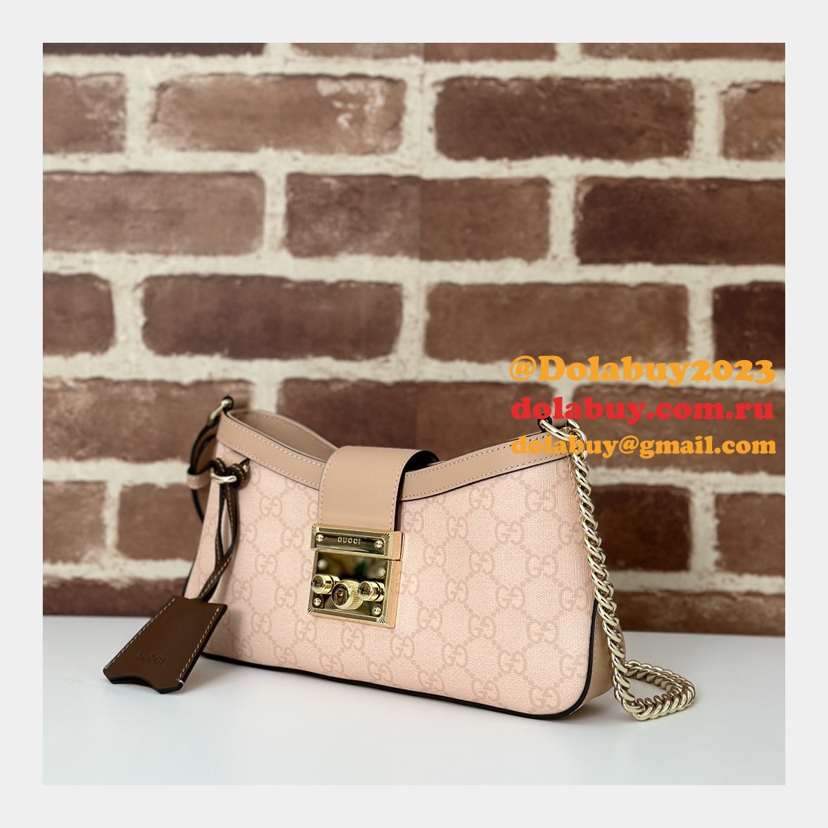 Padlock Fashion Gucci Duplicate Shoulder 811705 Bag