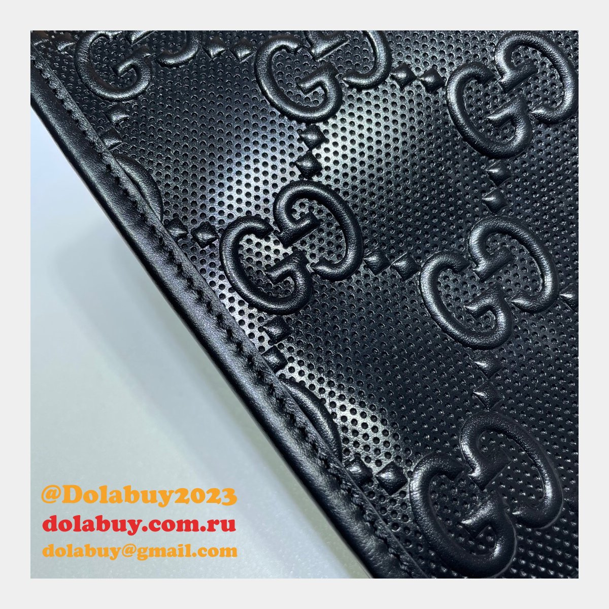 Gucci Replica Black GG embossed mini 625568 bag