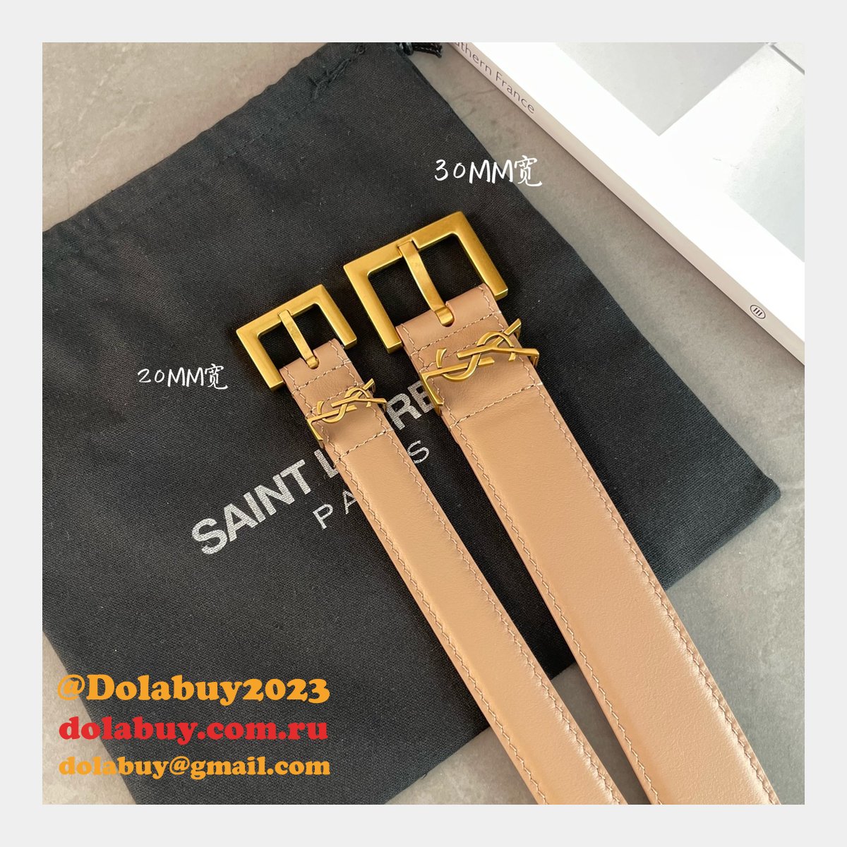 7 Star Best SAINT LAURENT REPLICAS BELT FOR SALE 20MM/30MM