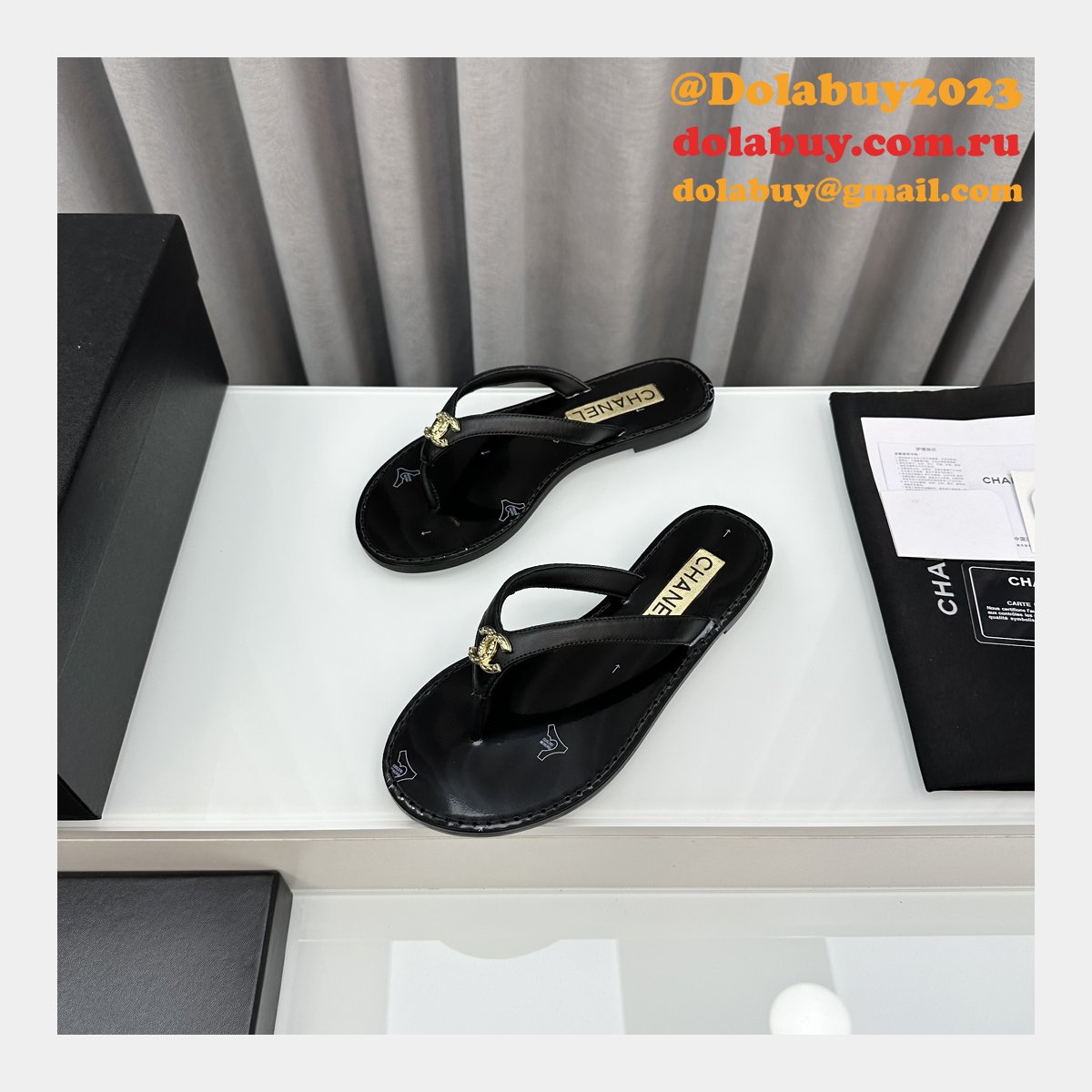 Perfect Sandals Street Replica Plain Leather Flip Flops Shoes