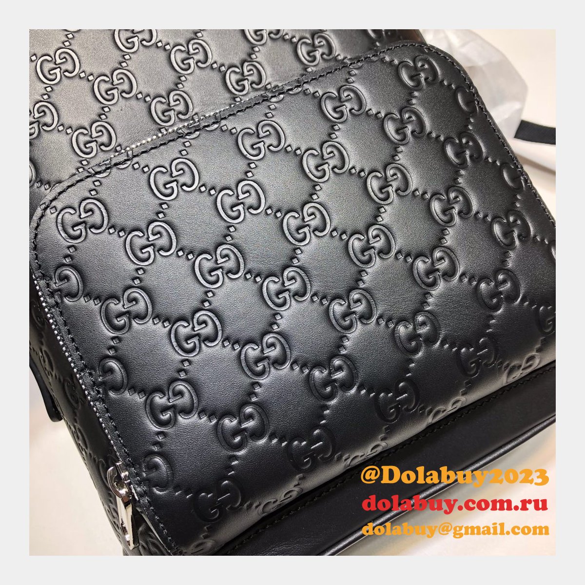 Gucci Signature Leather Backpack 450967 Best Replica Designer Bag