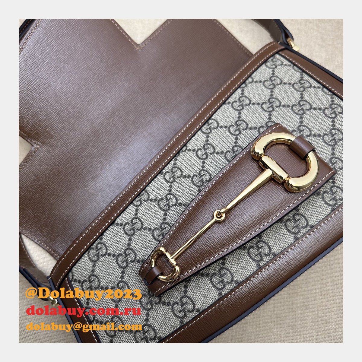 Top Quality 764155 Horsebit Shoulder 1955 Gucci Inspired Bag