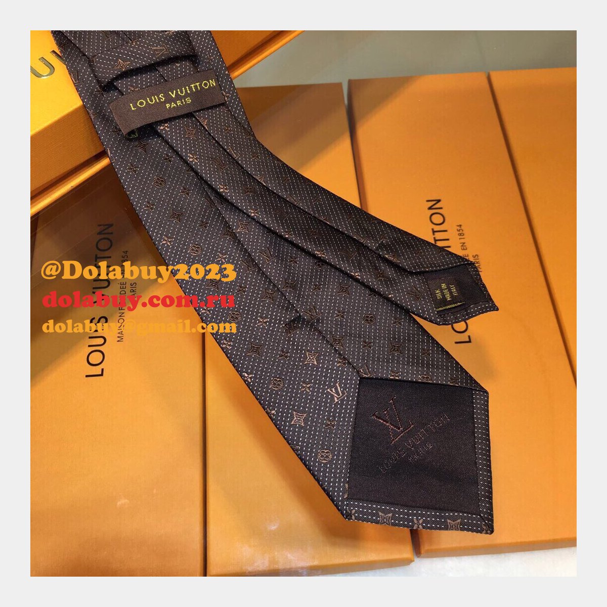 Louis Vuitton Monogram Classic Jacquard series Tie