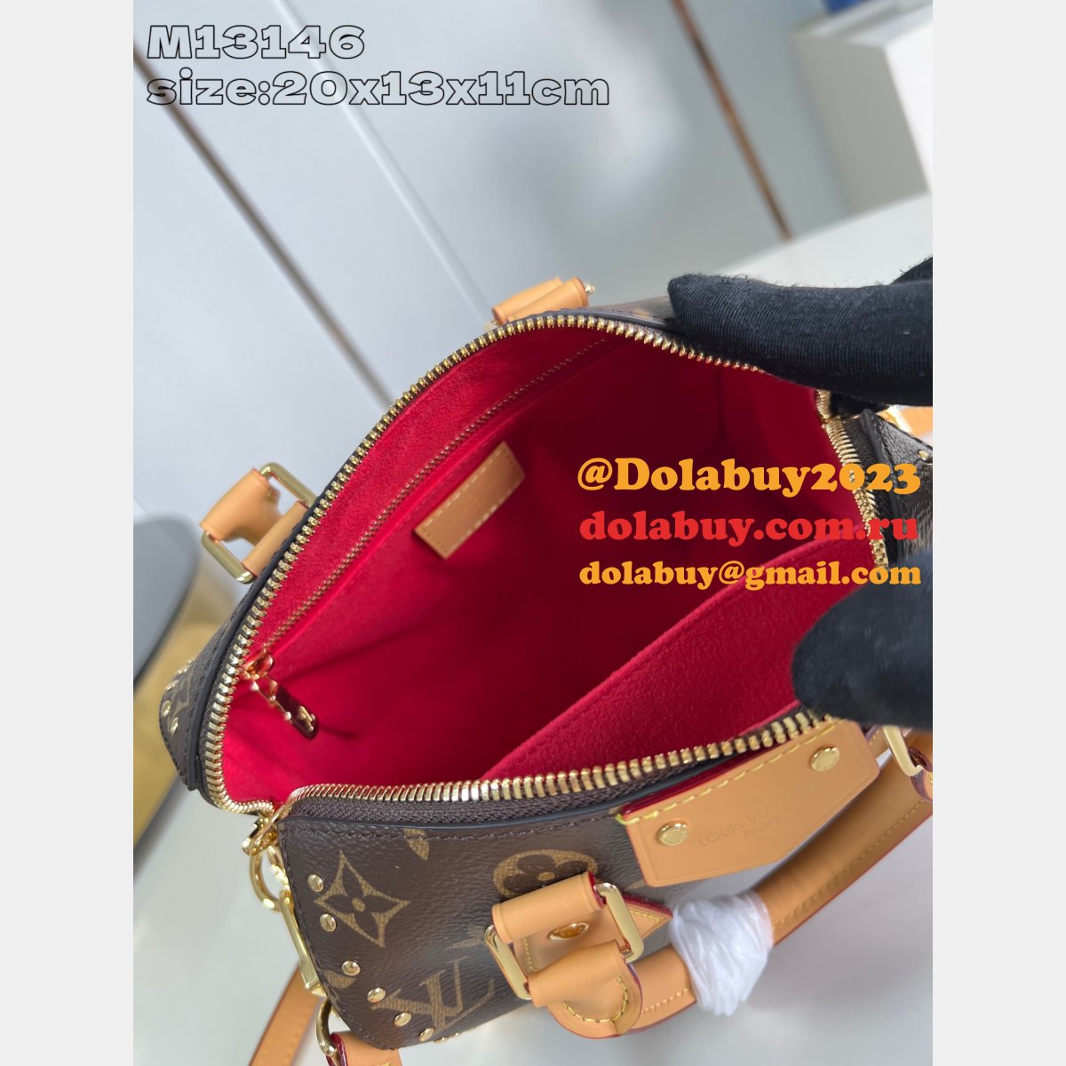 Louis Vuitton Designer Replica Speedy Trunk 20 Monogram M13146 Handbags