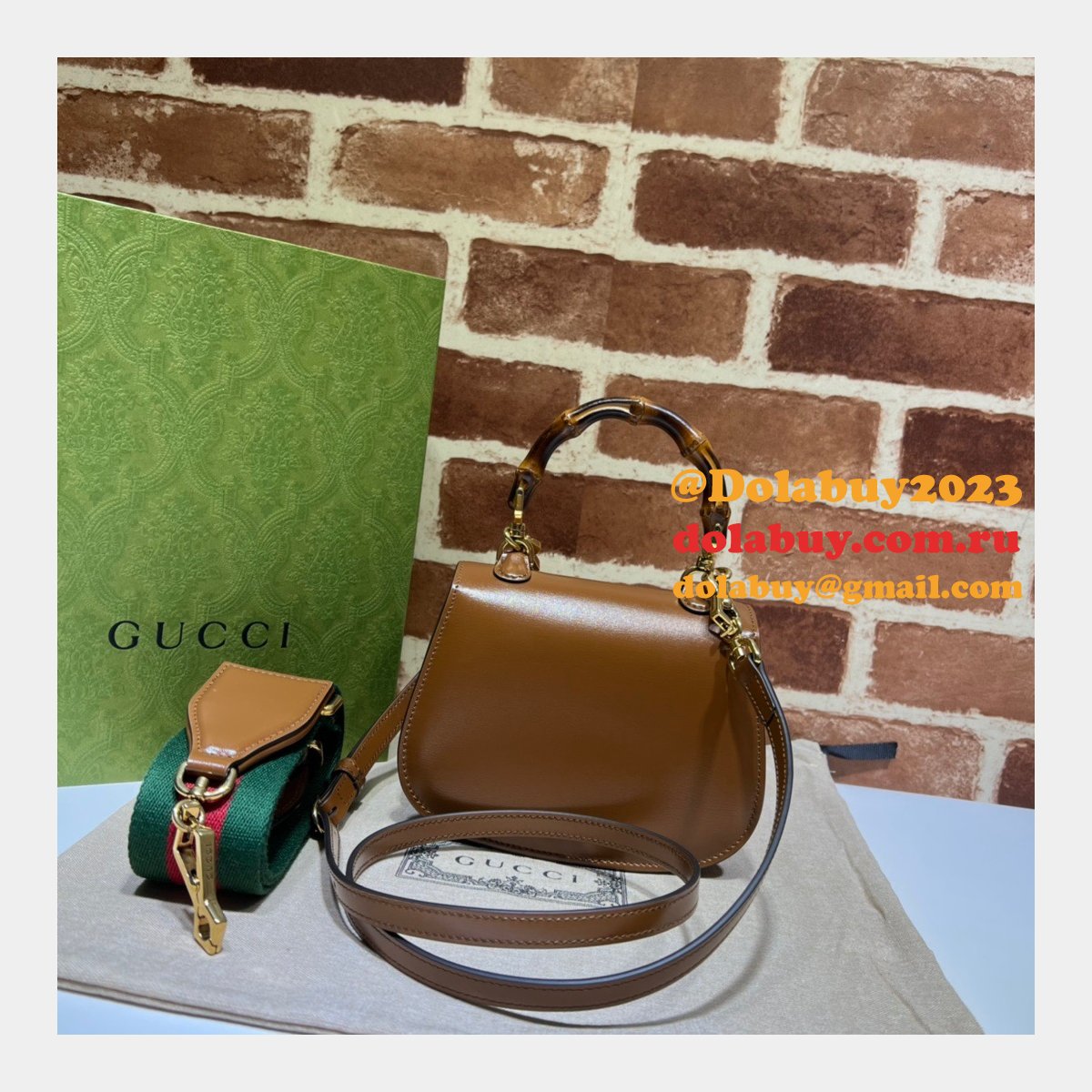 1:1 Replica Gucci Fashion 686864 Mini top handle bag with Bamboo