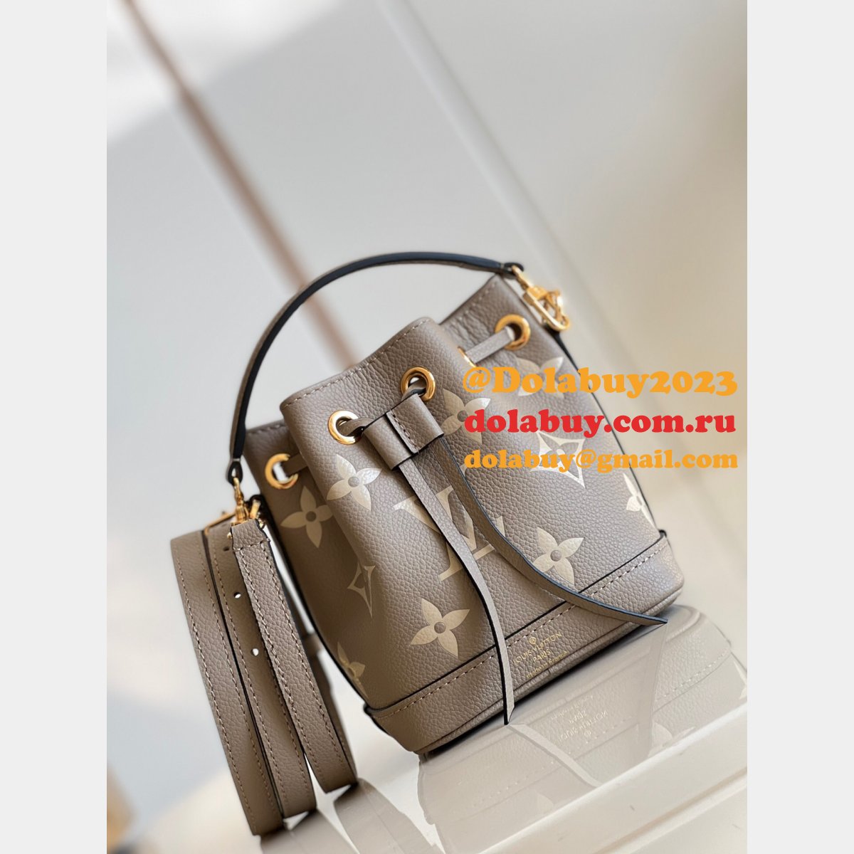 Louis Vuitton M46291 Top Nano Noé Bicolor Monogram Empreinte Replica Bag