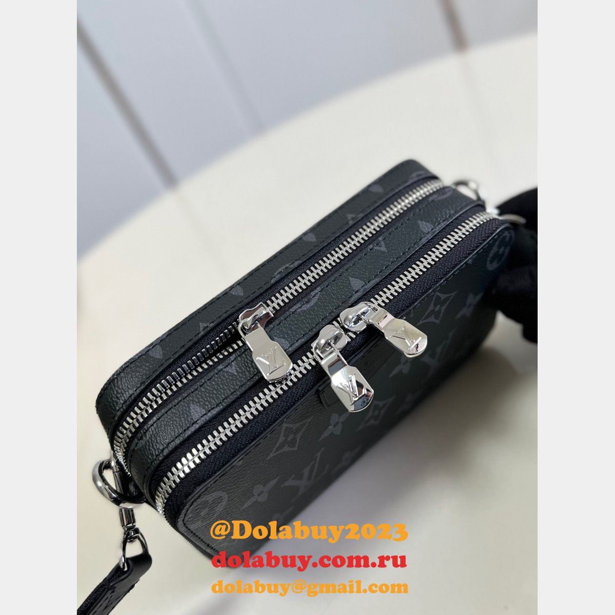 Louis Vuitton UK Best Replicas m80741/m60418 Alpha Wearable Wallet Monogram Eclipse Canvas