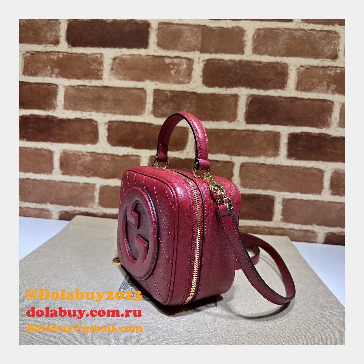 designer G*u*i replica crossbody 744434 blondie top bag