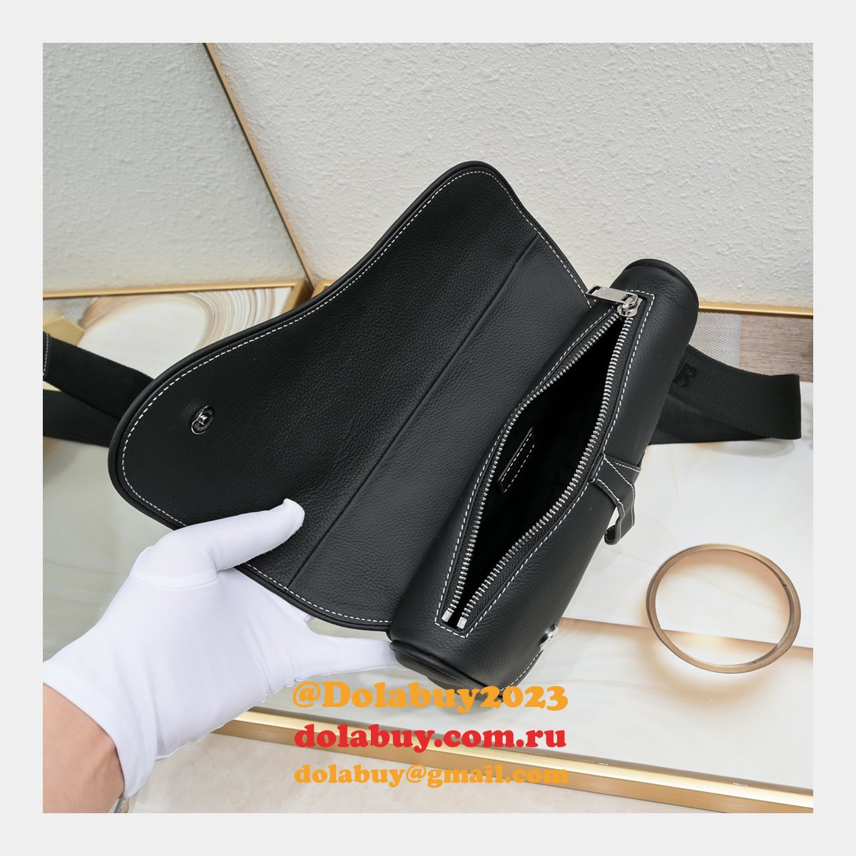 Wholesale CHRISTIAN DIOR saddle homme men bag