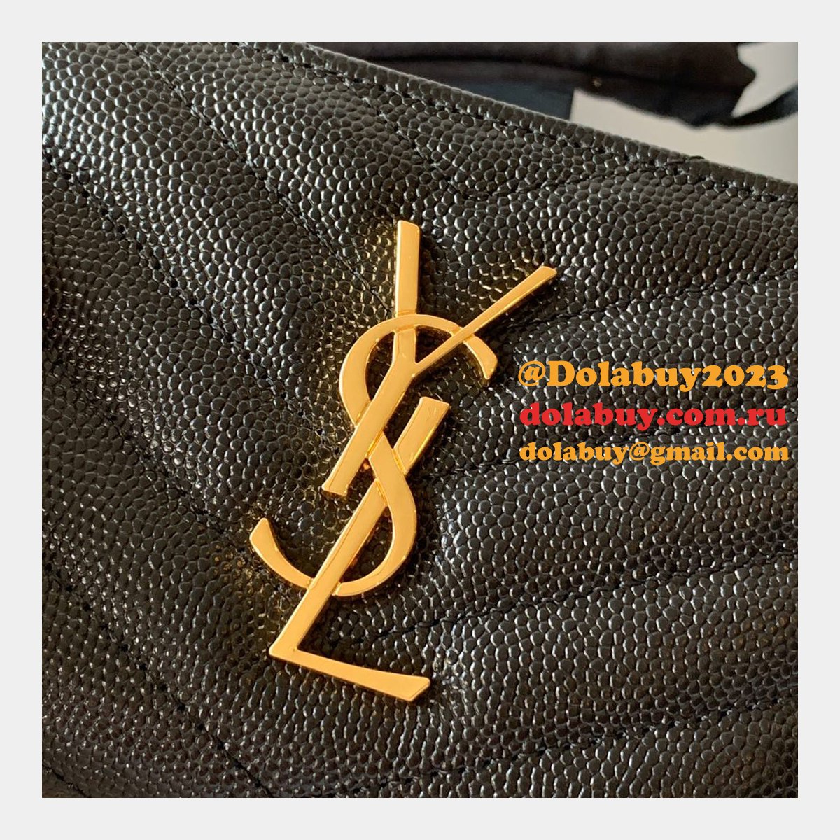 AAA+ Saint Laurent monogram compact zip around wallet black
