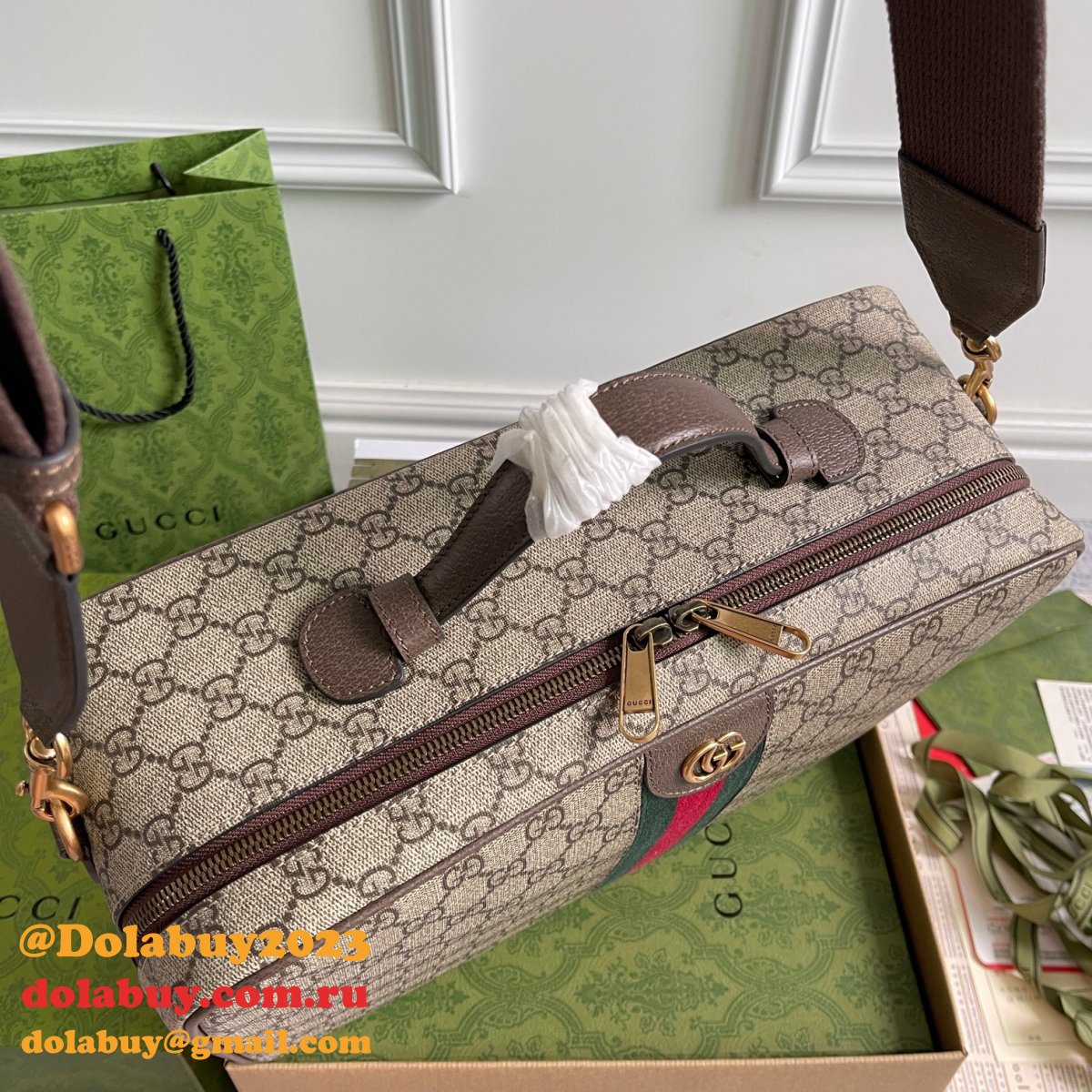 Top Quality Gucci Savoy shoe case Supreme 752587
