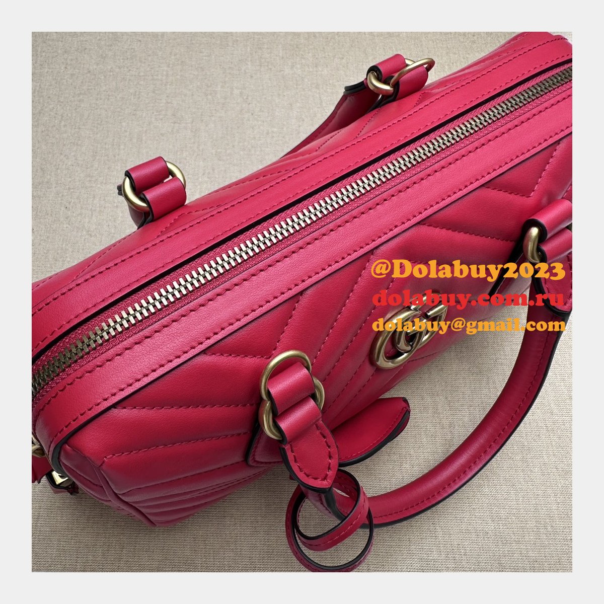 G*u*i top quality gg marmont top handles replica 746319 bag